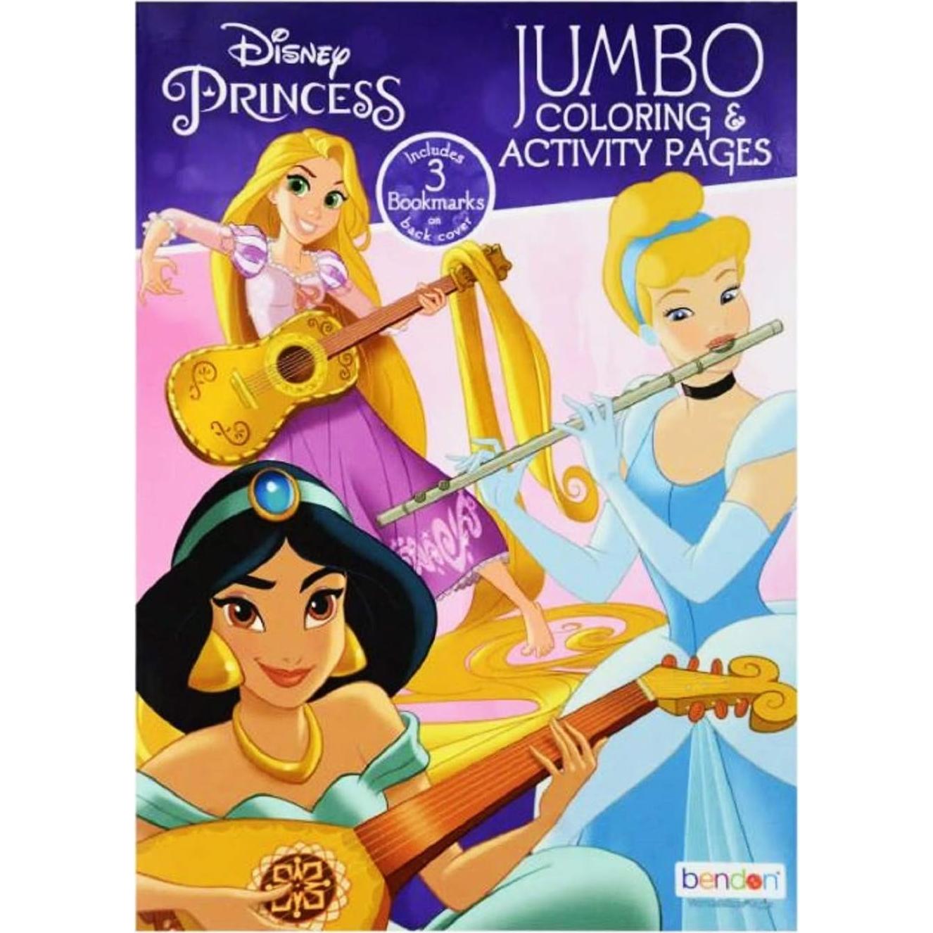 Set de 4 Libros de Colorear Jumbo Princesas Disney