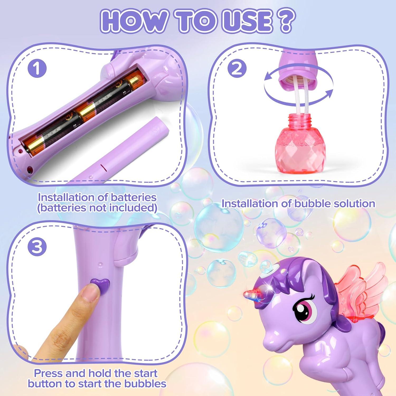 Varita de Burbuja Dolanus Unicornio con Luz y Música