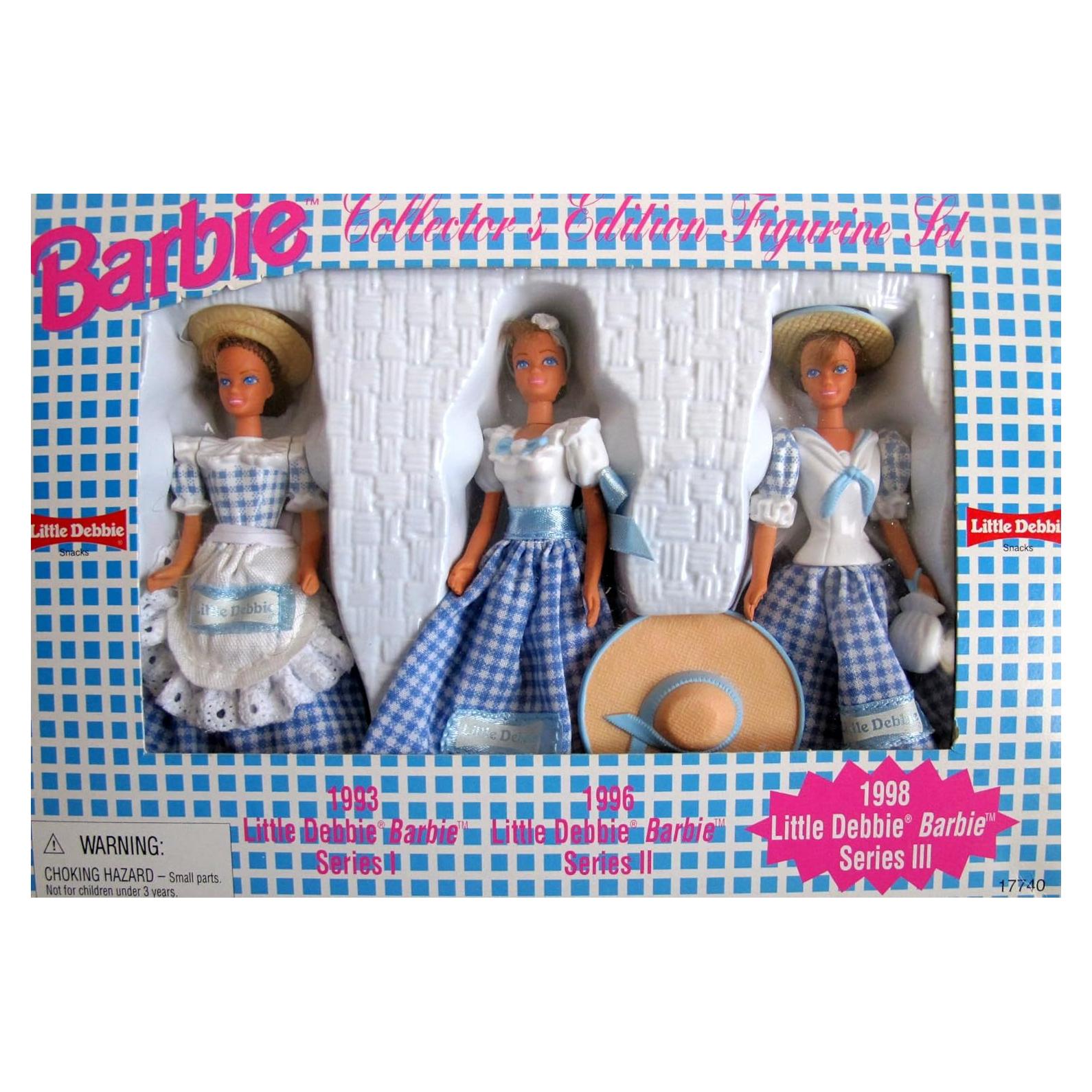 Muñecas Barbie Little Debbie Edición 1997 - 3 Figuras 11,43 cm