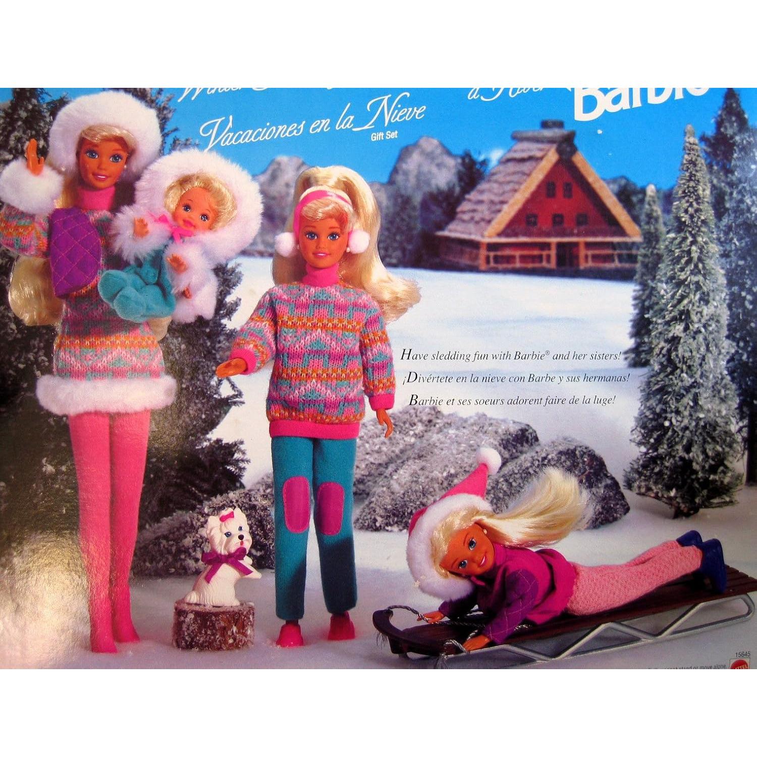 Set de Vacaciones de Invierno Barbie Diversión en Trineo