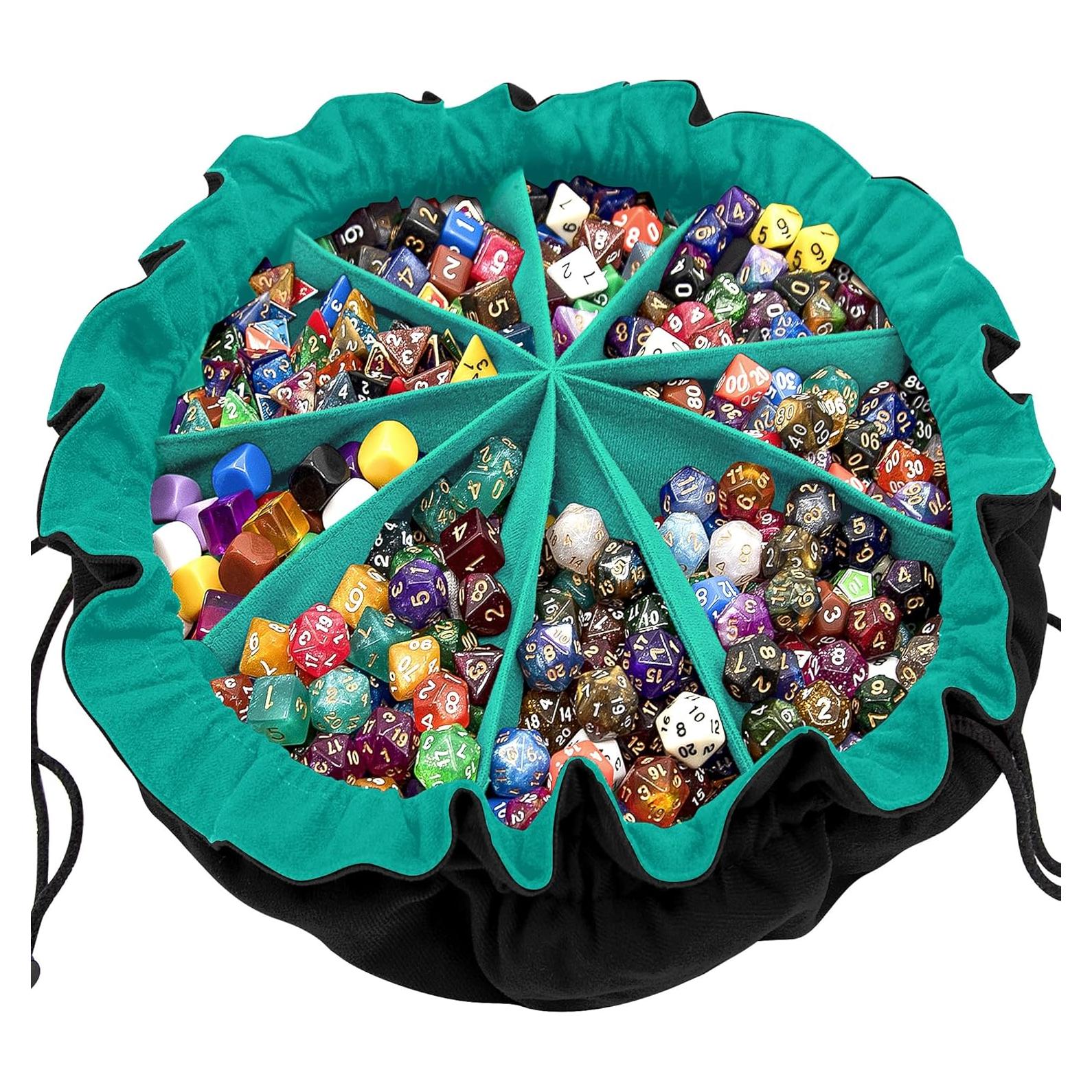 Bolsa Grande para Dados SIQUK 300 Dados Negro y Cian