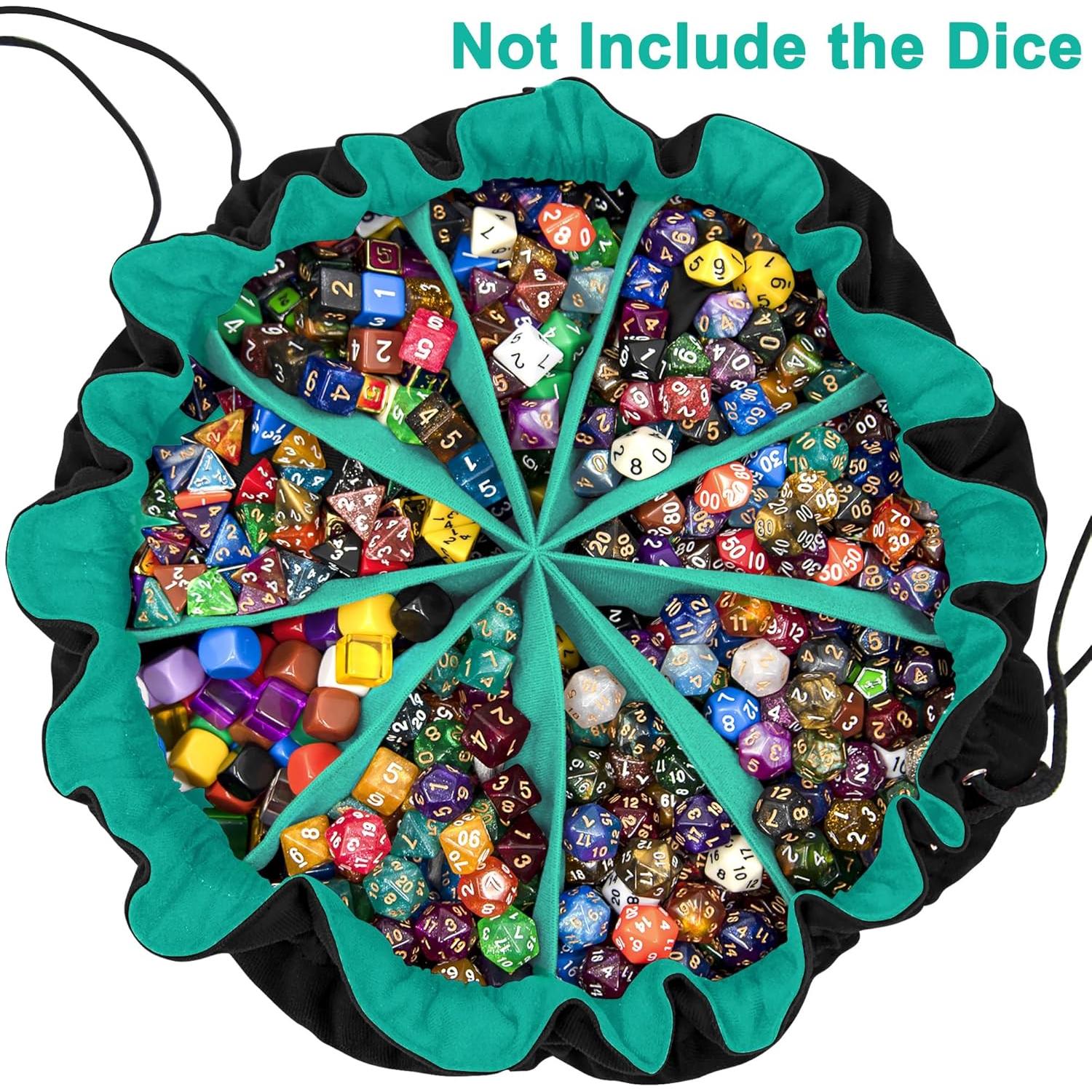 Bolsa Grande para Dados SIQUK 300 Dados Negro y Cian