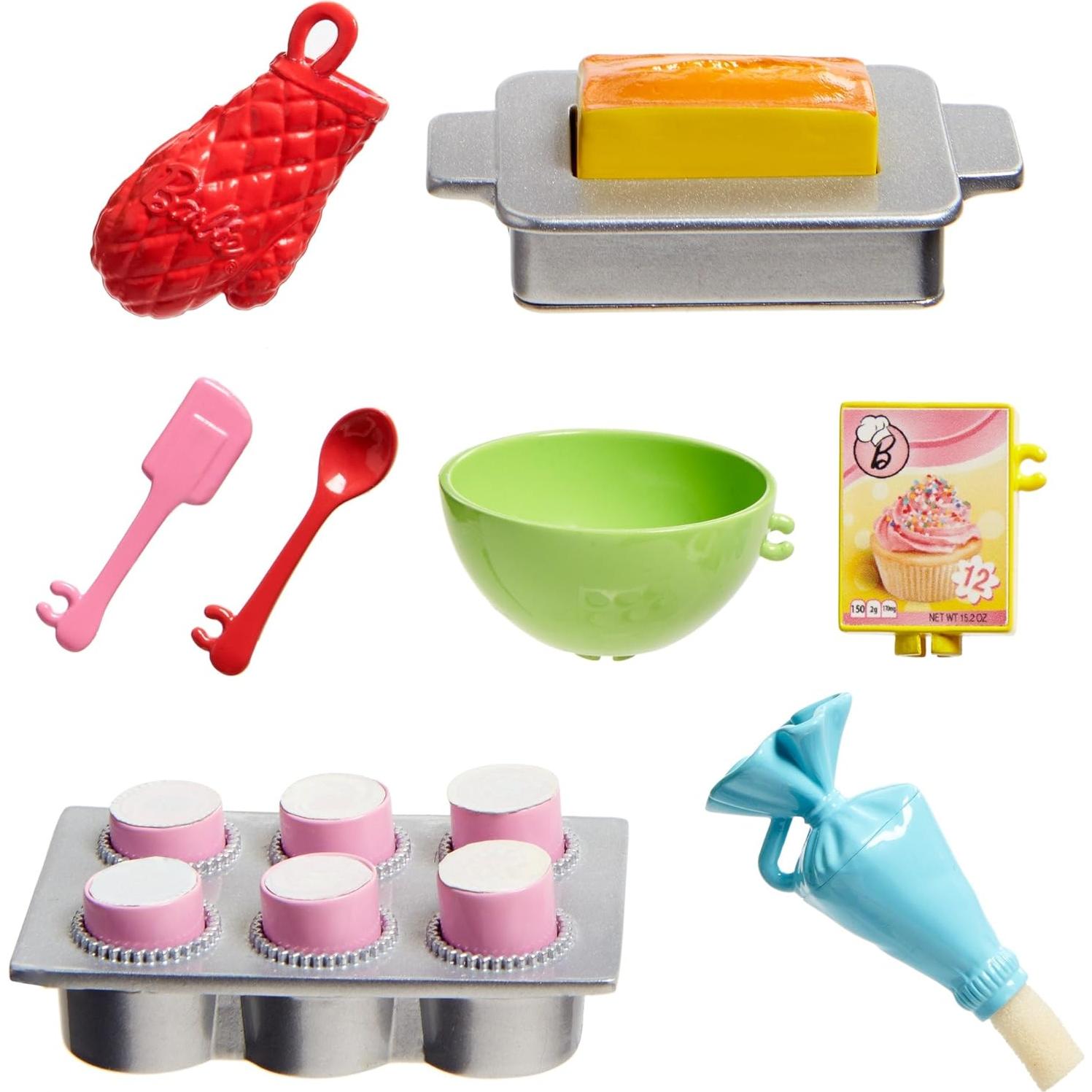 Barbie Juego de Chef Pastelería con Horno y Accesorios