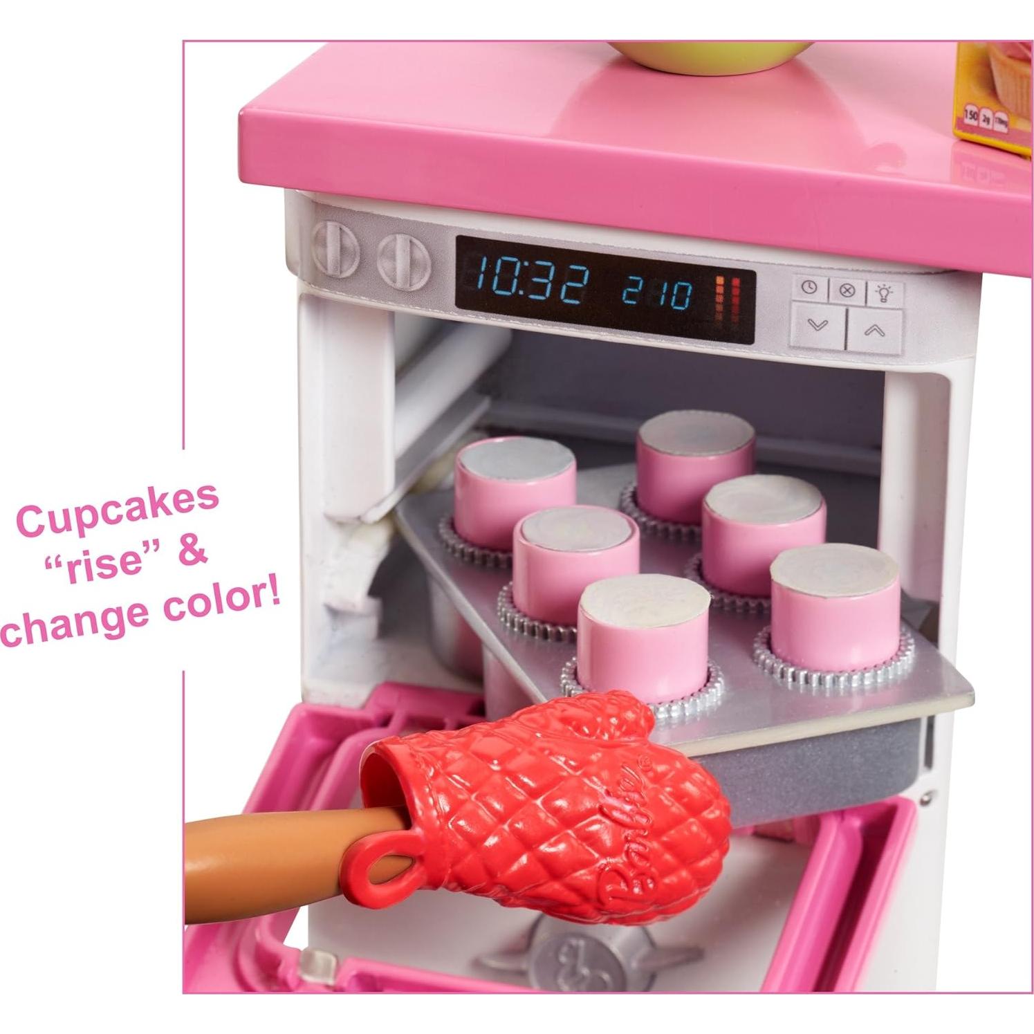 Barbie Juego de Chef Pastelería con Horno y Accesorios