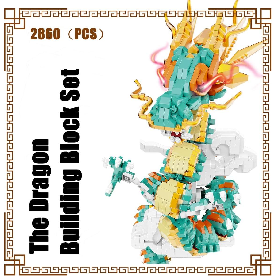 Conjunto de Bloques Micro Dragón Afortunado BDYDT 2860 PZS