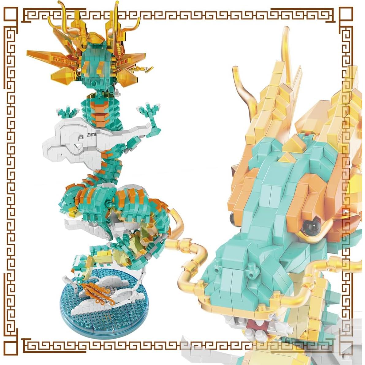 Conjunto de Bloques Micro Dragón Afortunado BDYDT 2860 PZS