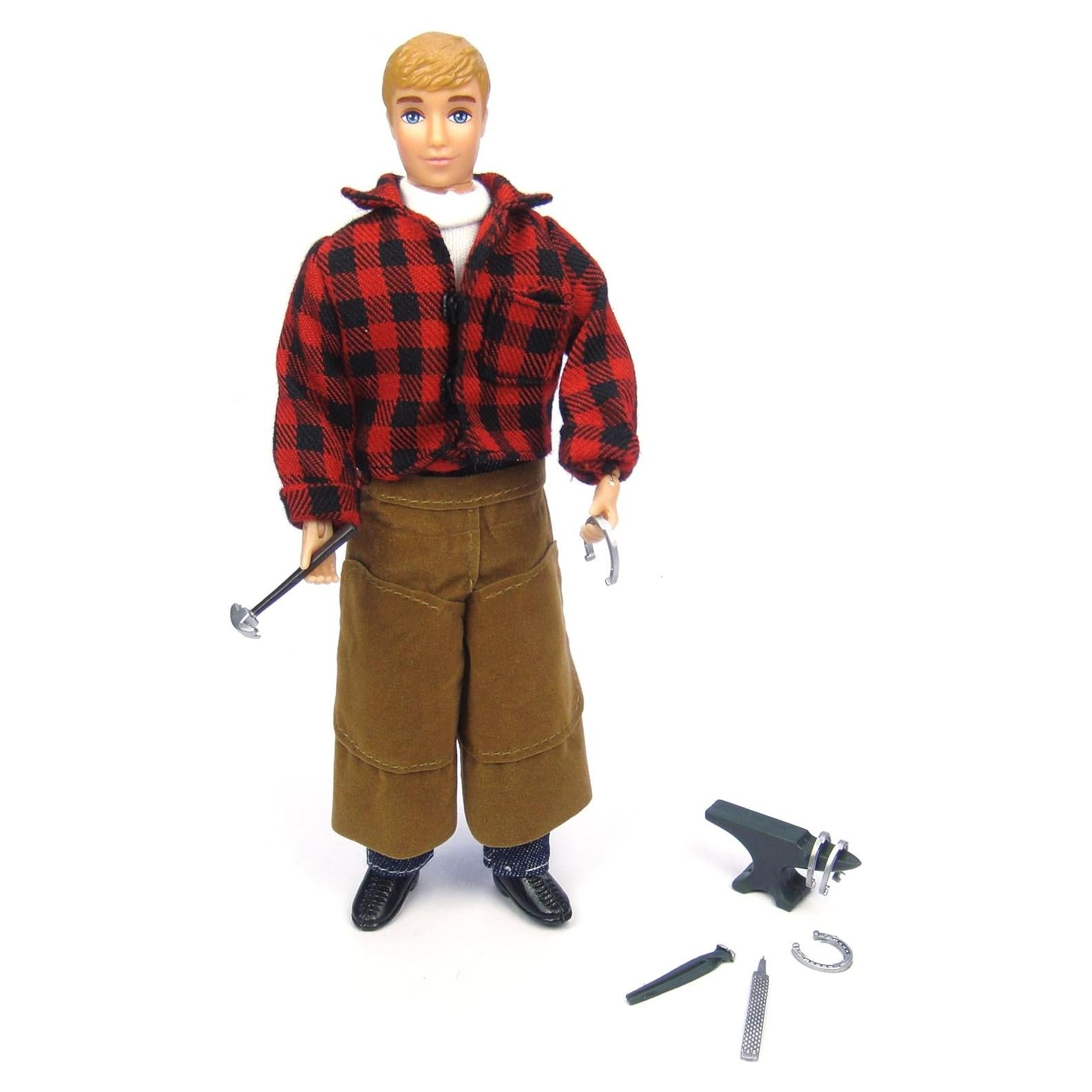 Figura Herrador Breyer 20 cm con Herramientas para Caballos