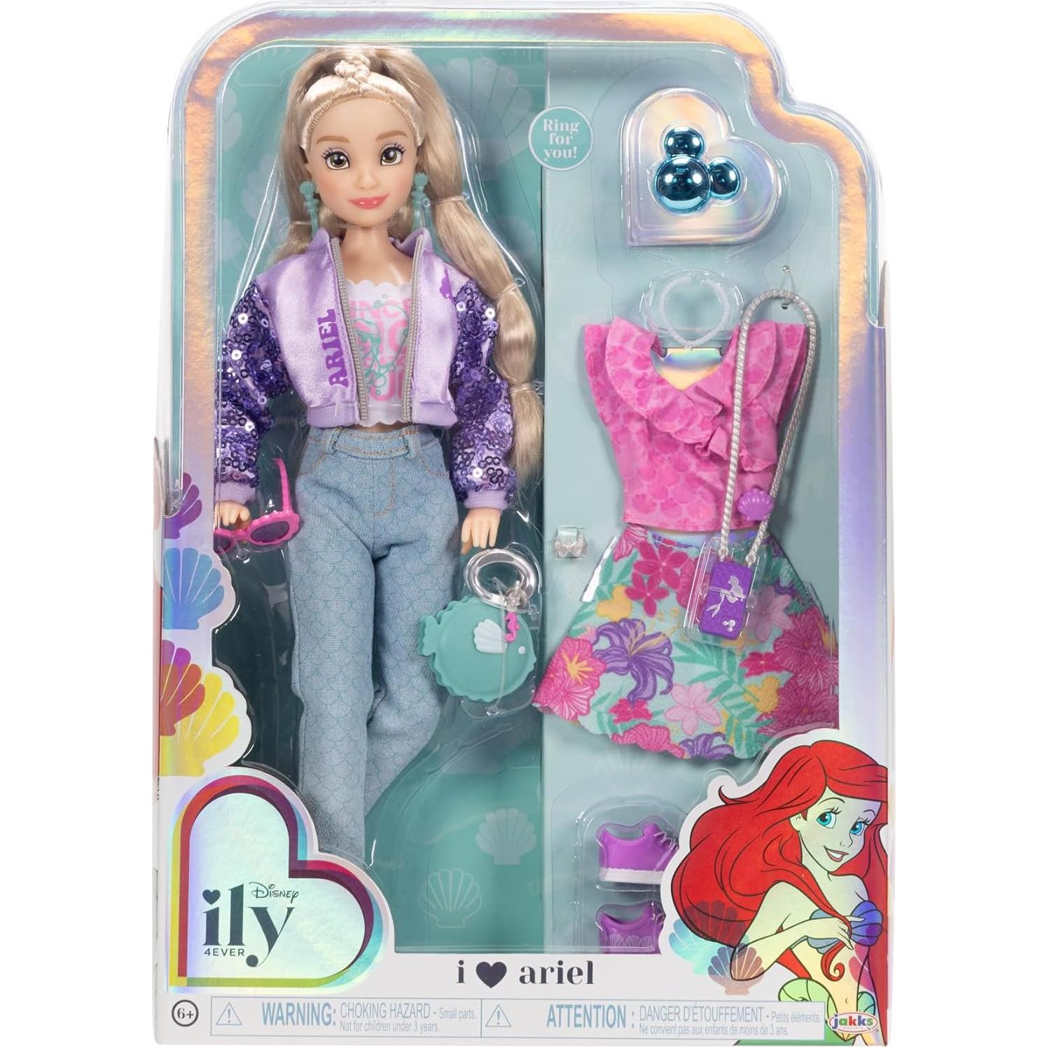 Muñeca Disney ILY 4EVER Ariel 29 cm 2 Conjuntos y Anillo