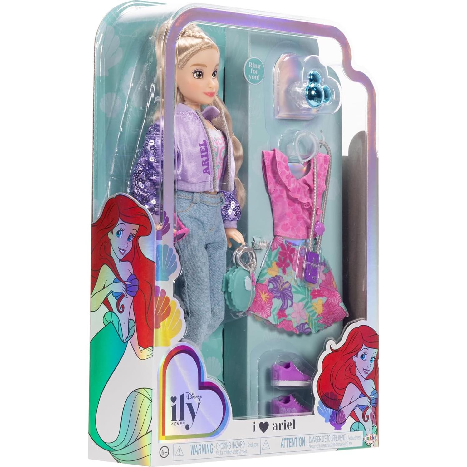 Muñeca Disney ILY 4EVER Ariel 29 cm 2 Conjuntos y Anillo