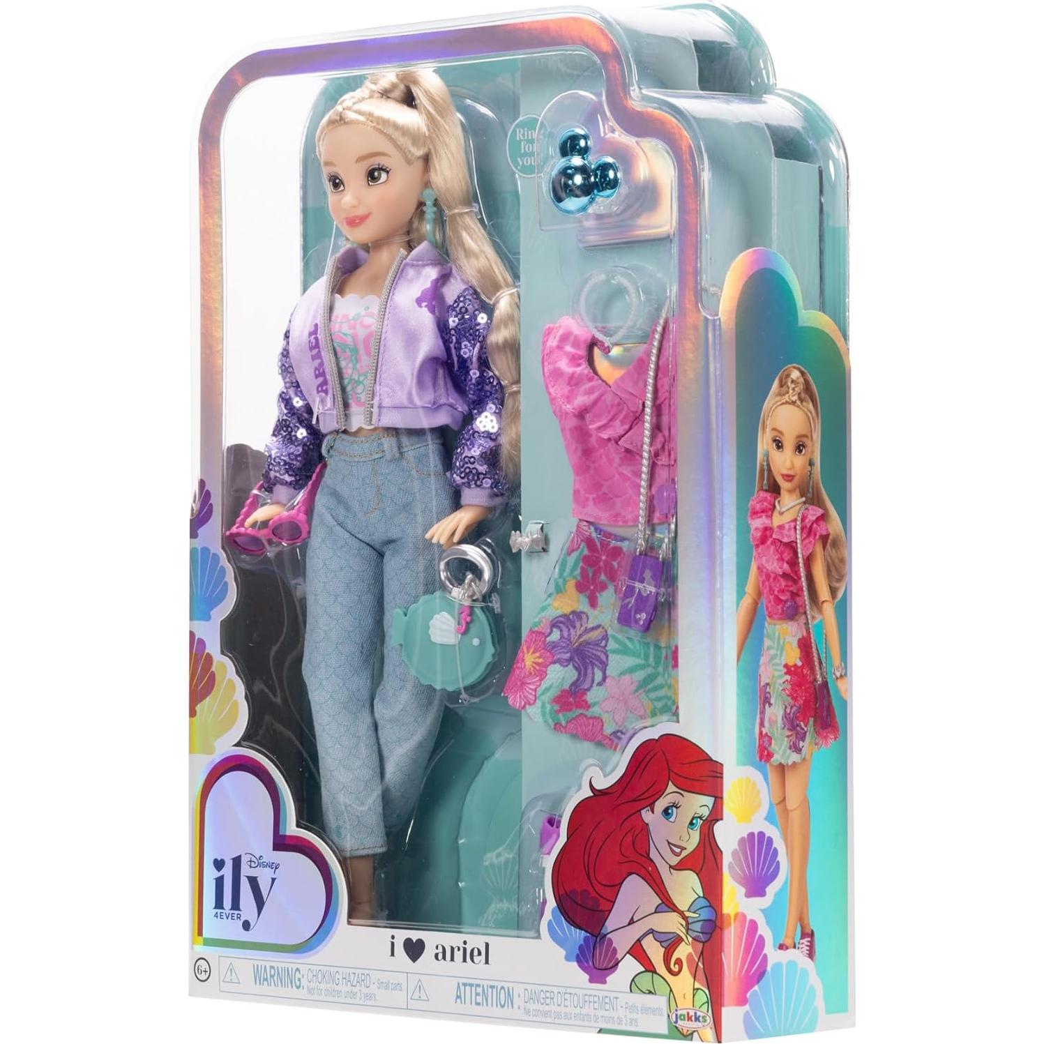Muñeca Disney ILY 4EVER Ariel 29 cm 2 Conjuntos y Anillo
