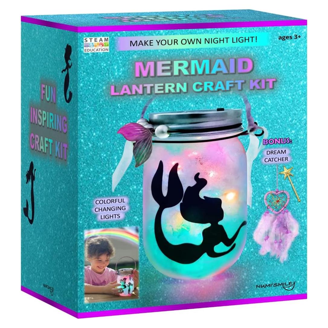 Lámpara Nocturna Sirena NUMI'SMILE DIY para Niñas 3-12 Años