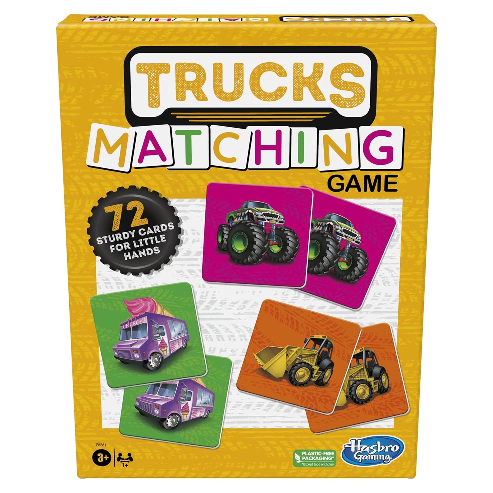Juego de Emparejamiento de Camiones Hasbro 72 Cartas 3+