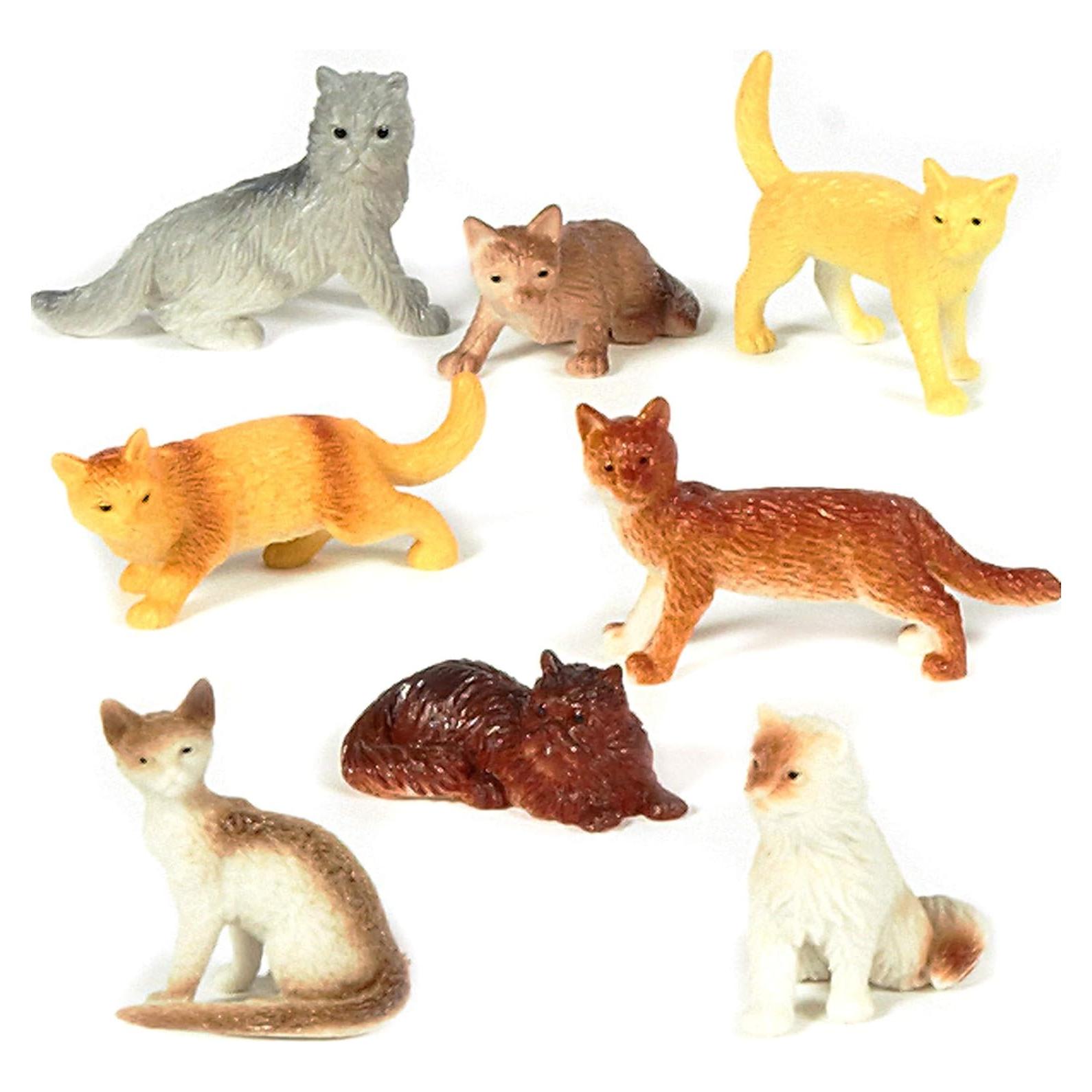 Figuras de Gato de Plástico U.S. Toy 12 Piezas 5,08 cm