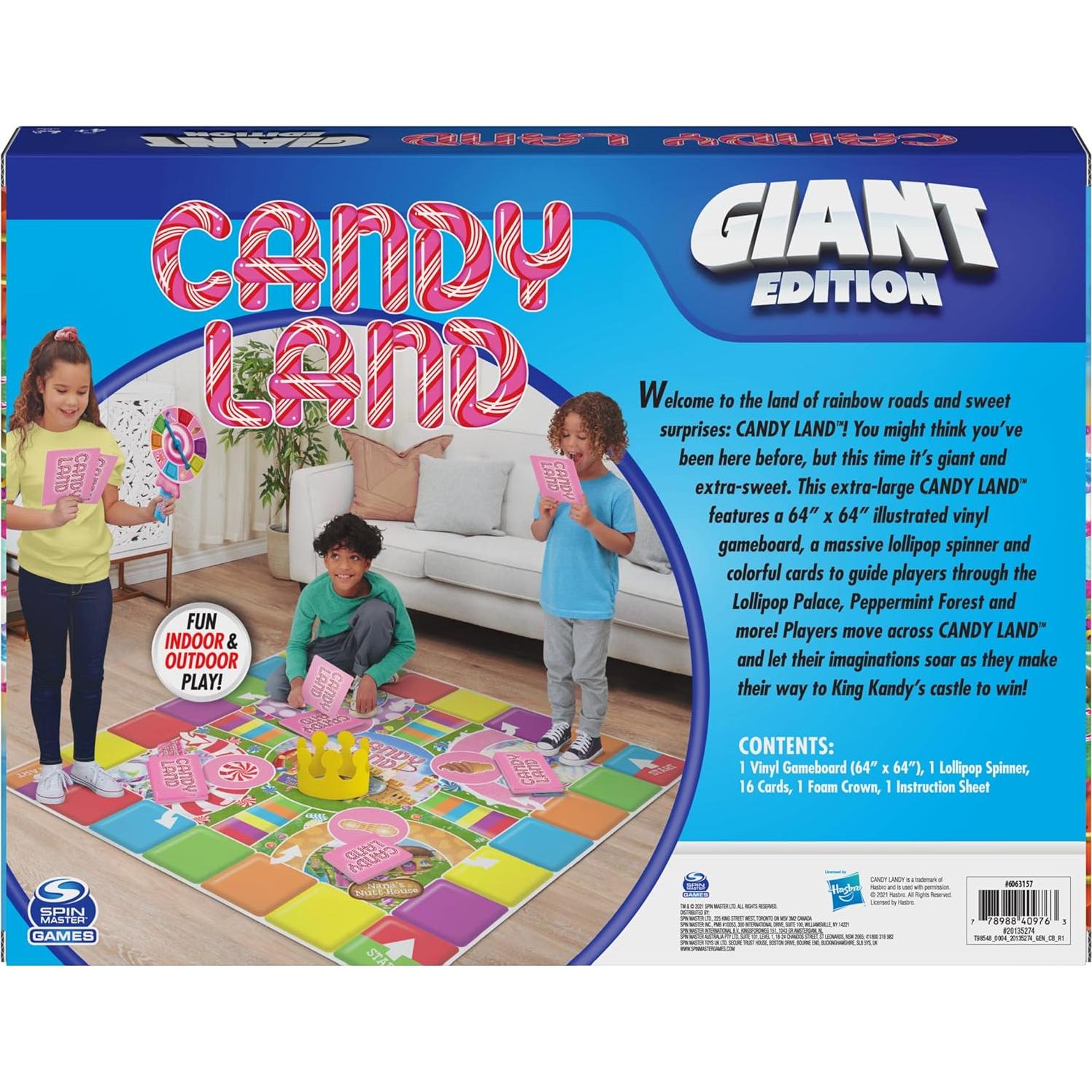 Juego de Mesa Gigante Candy Land Spin Master 162 cm 2-4 Jugadores