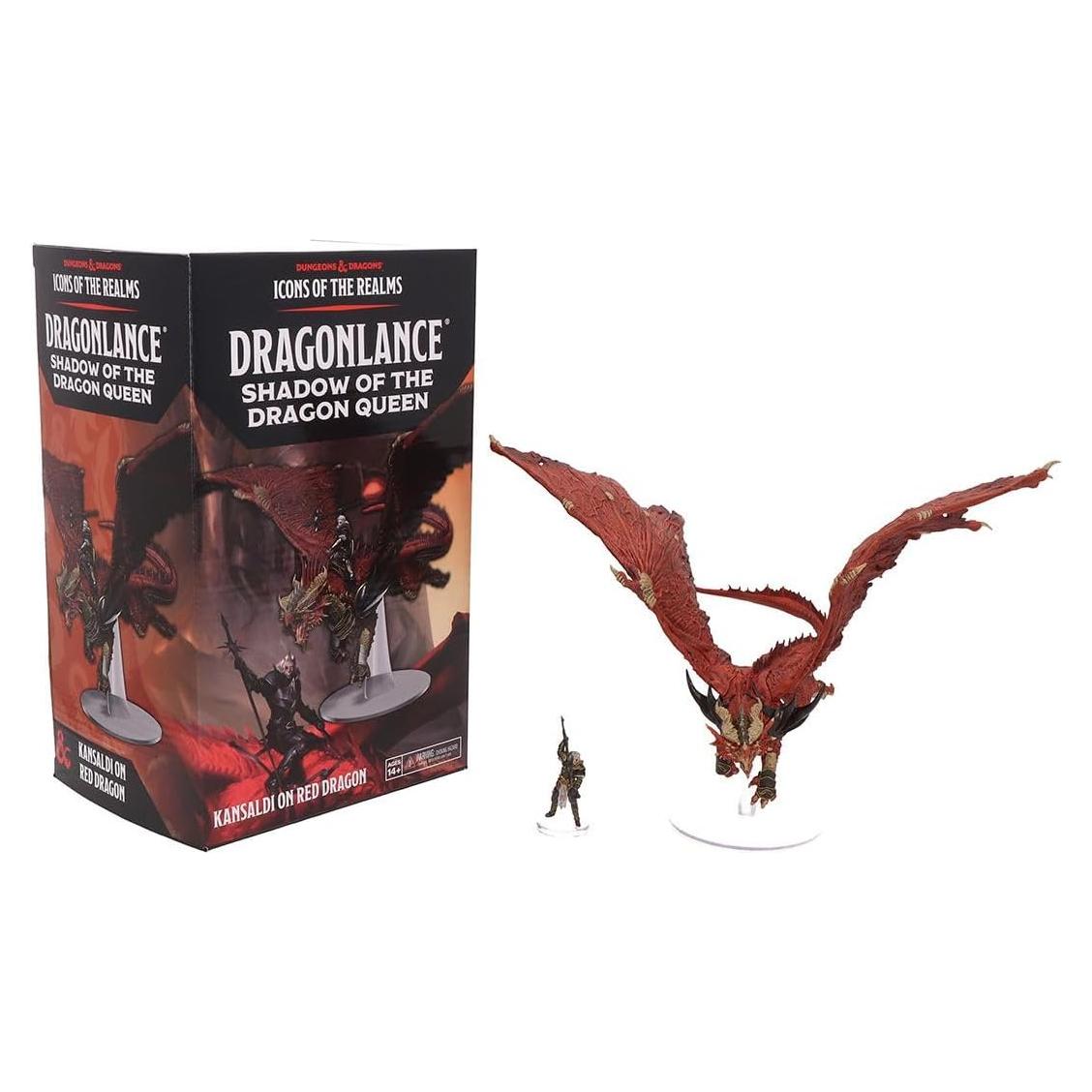 Miniatura WizKids D&D Dragonlance Kansaldi Dragón Rojo