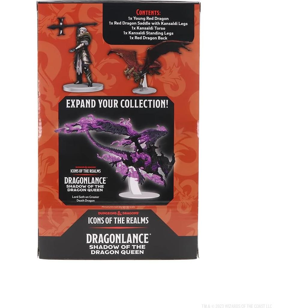 Miniatura WizKids D&D Dragonlance Kansaldi Dragón Rojo