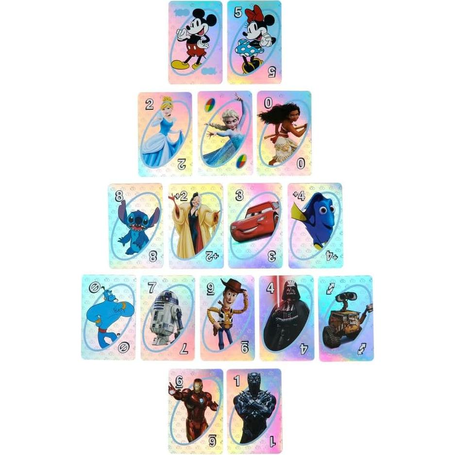 Juego de Cartas UNO Disney 100 Mattel con Personajes