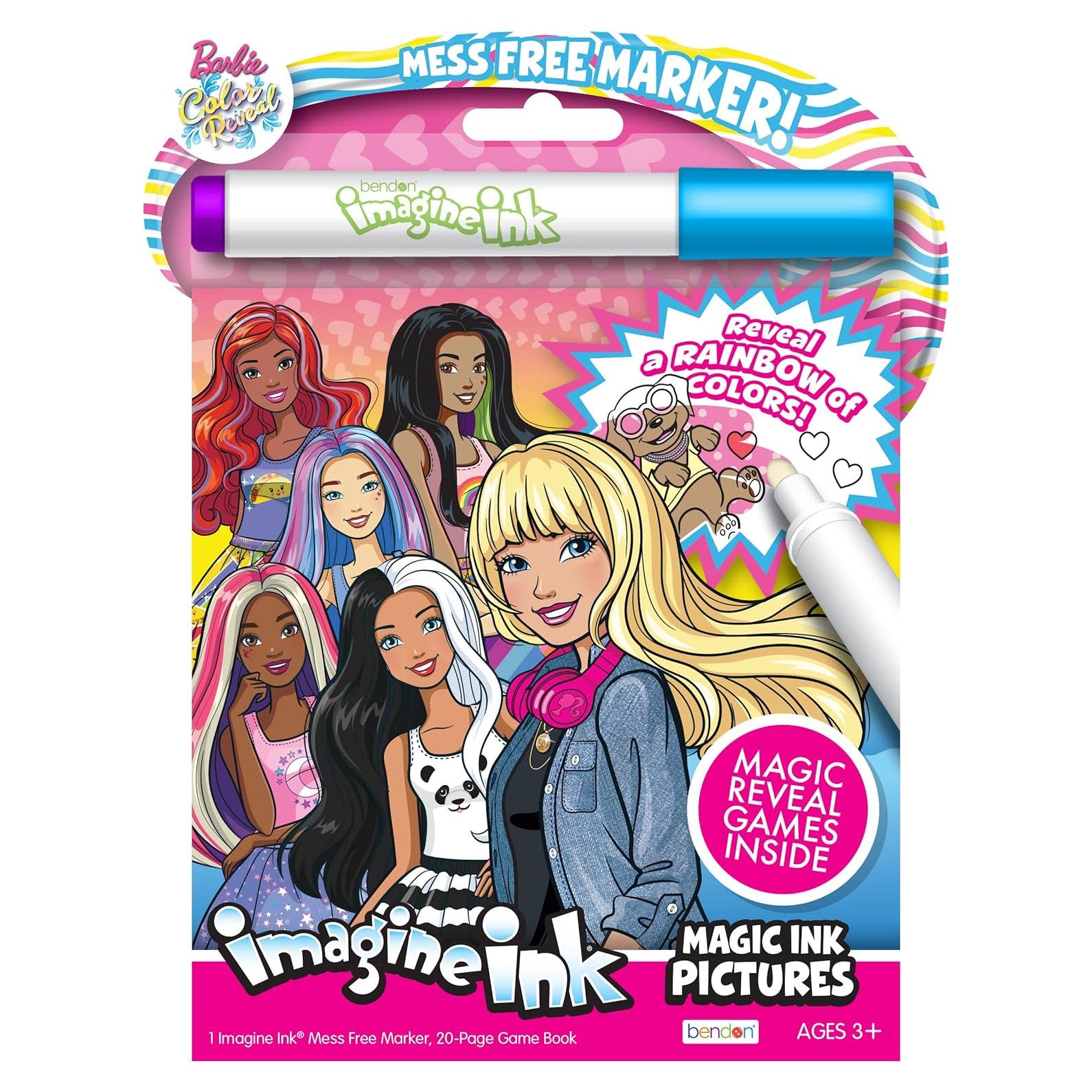 Libro de Colorear Barbie Bendon 20 Páginas Tinta Mágica