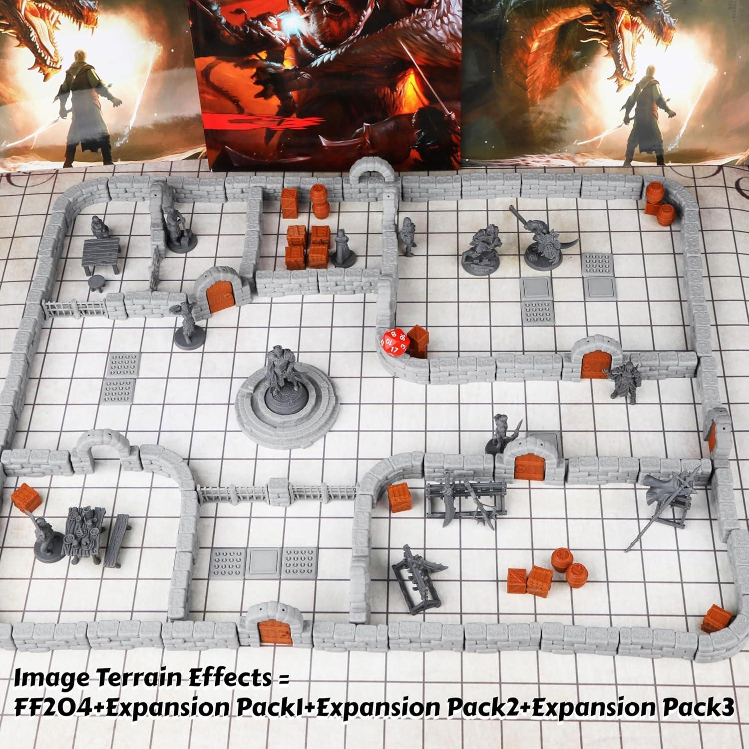 Paredes de Mazmorras AUSPDICE 40pcs Modular 5cm RPG