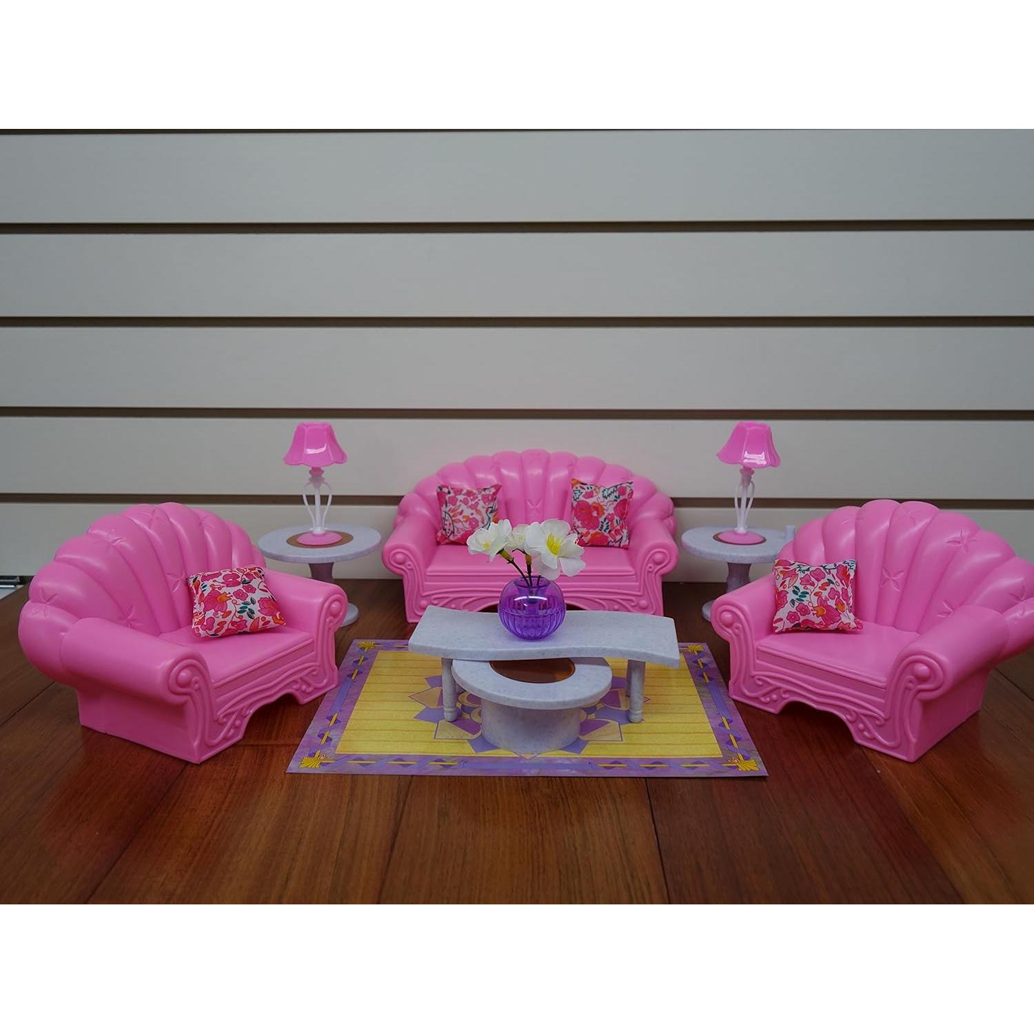 Juego de Sala para Casa de Muñecas Gloria - Accesorios Incluidos