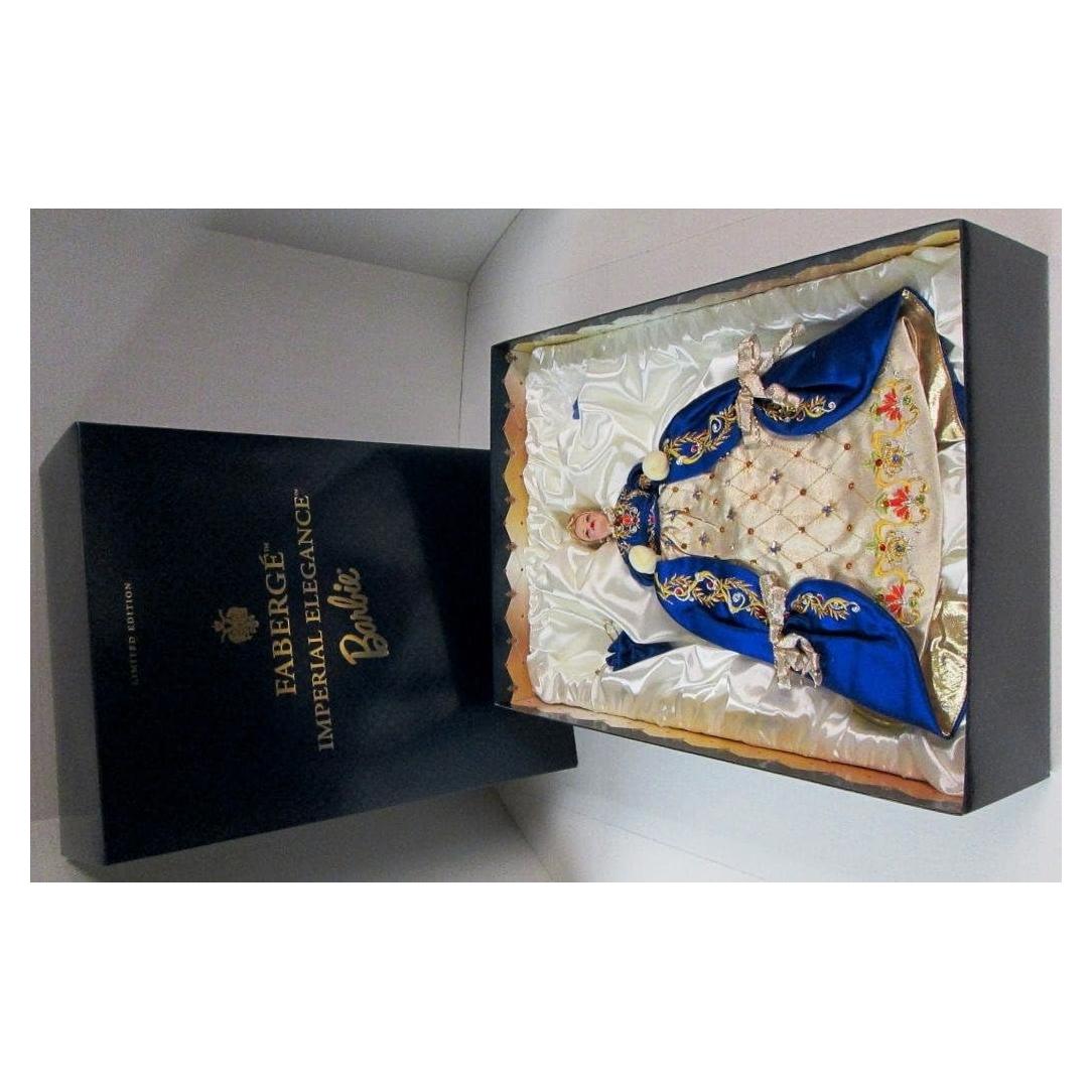 Muñeca de Porcelana Barbie Fabergé Elegancia Imperial 35 cm