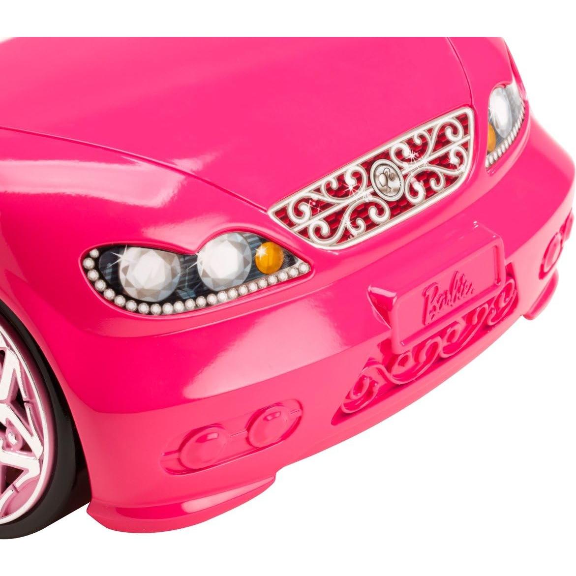 Muñeca Barbie Convertible Glam con coche rosa
