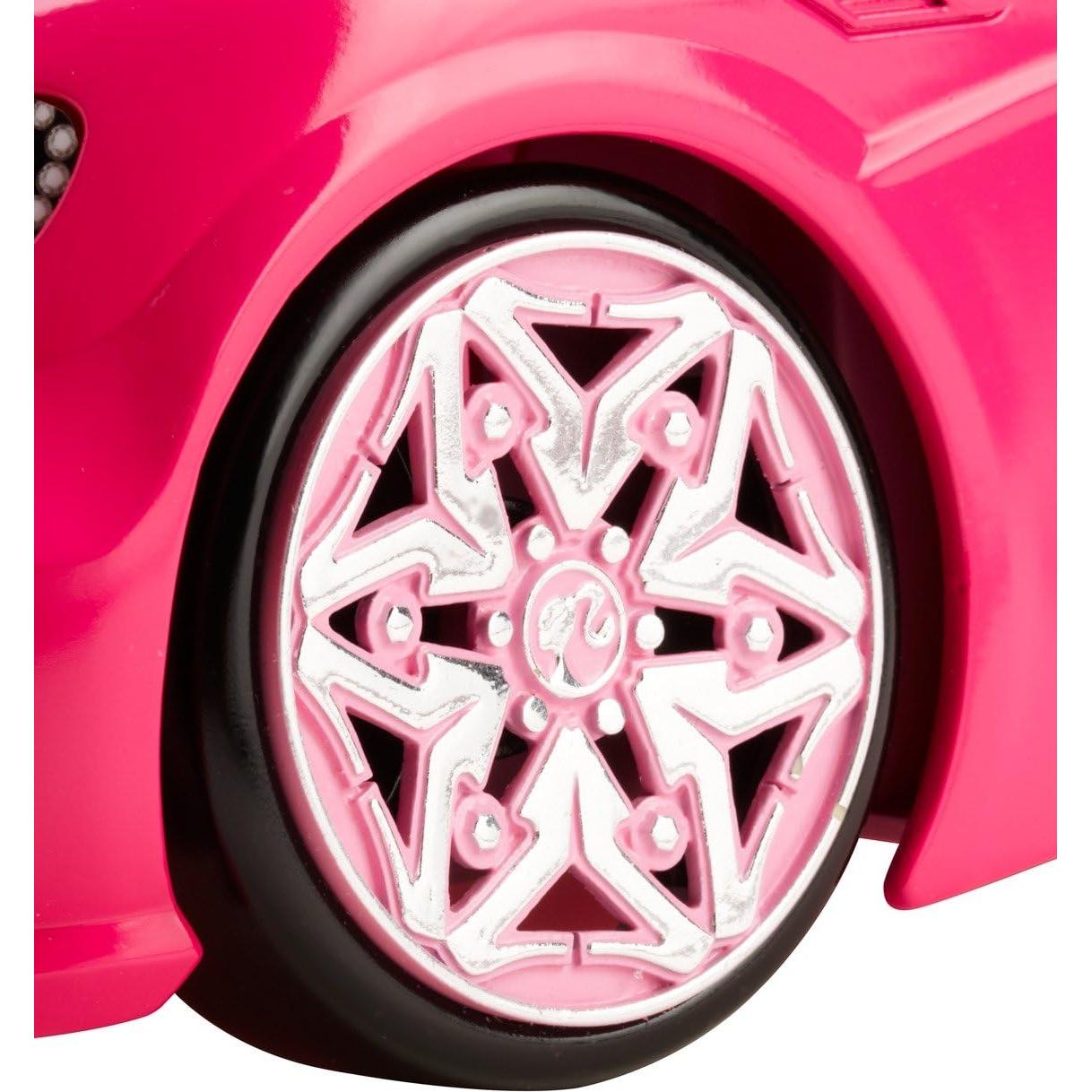 Muñeca Barbie Convertible Glam con coche rosa