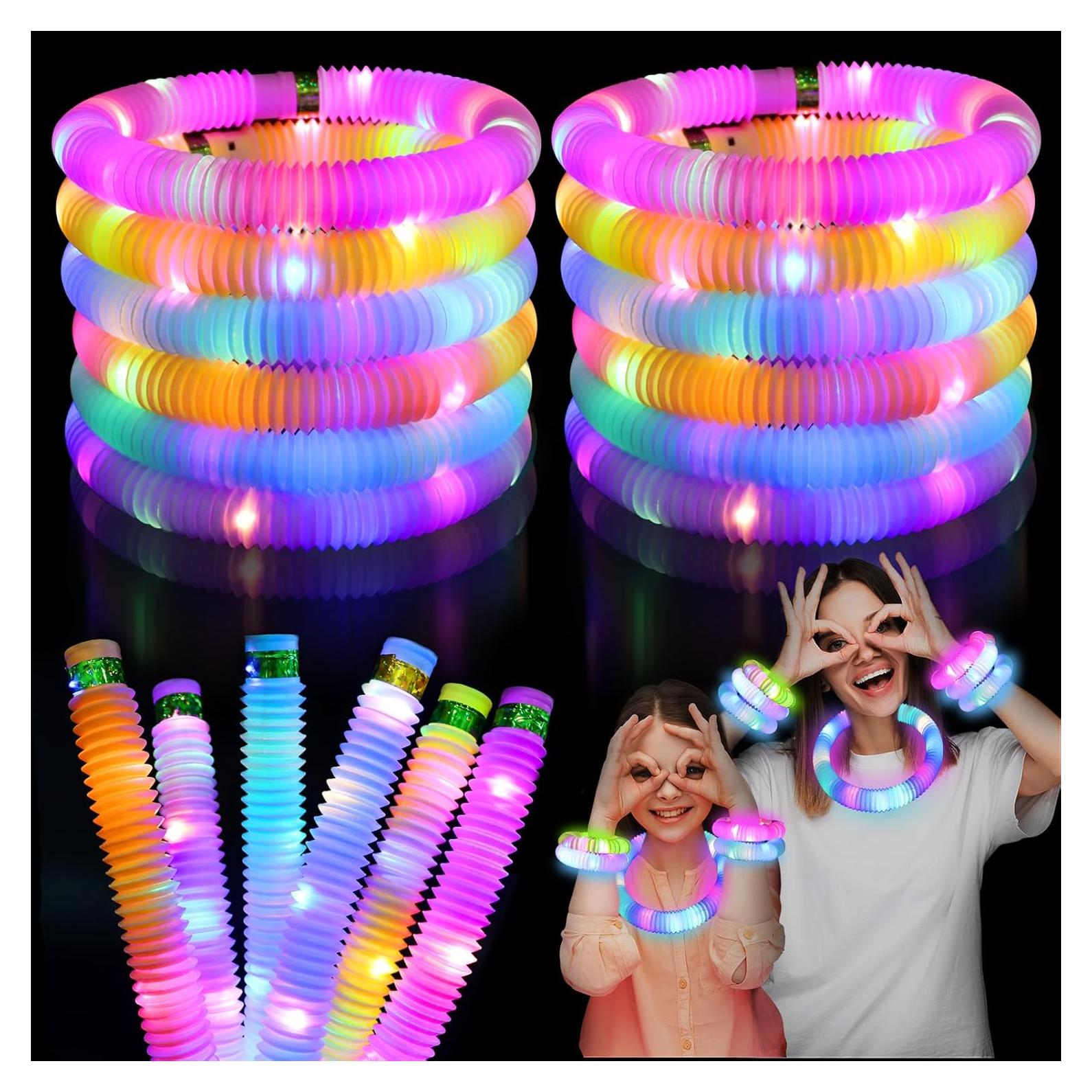 Bastones Brillantes JDDIGI 24 Tubos Fidget para Niños