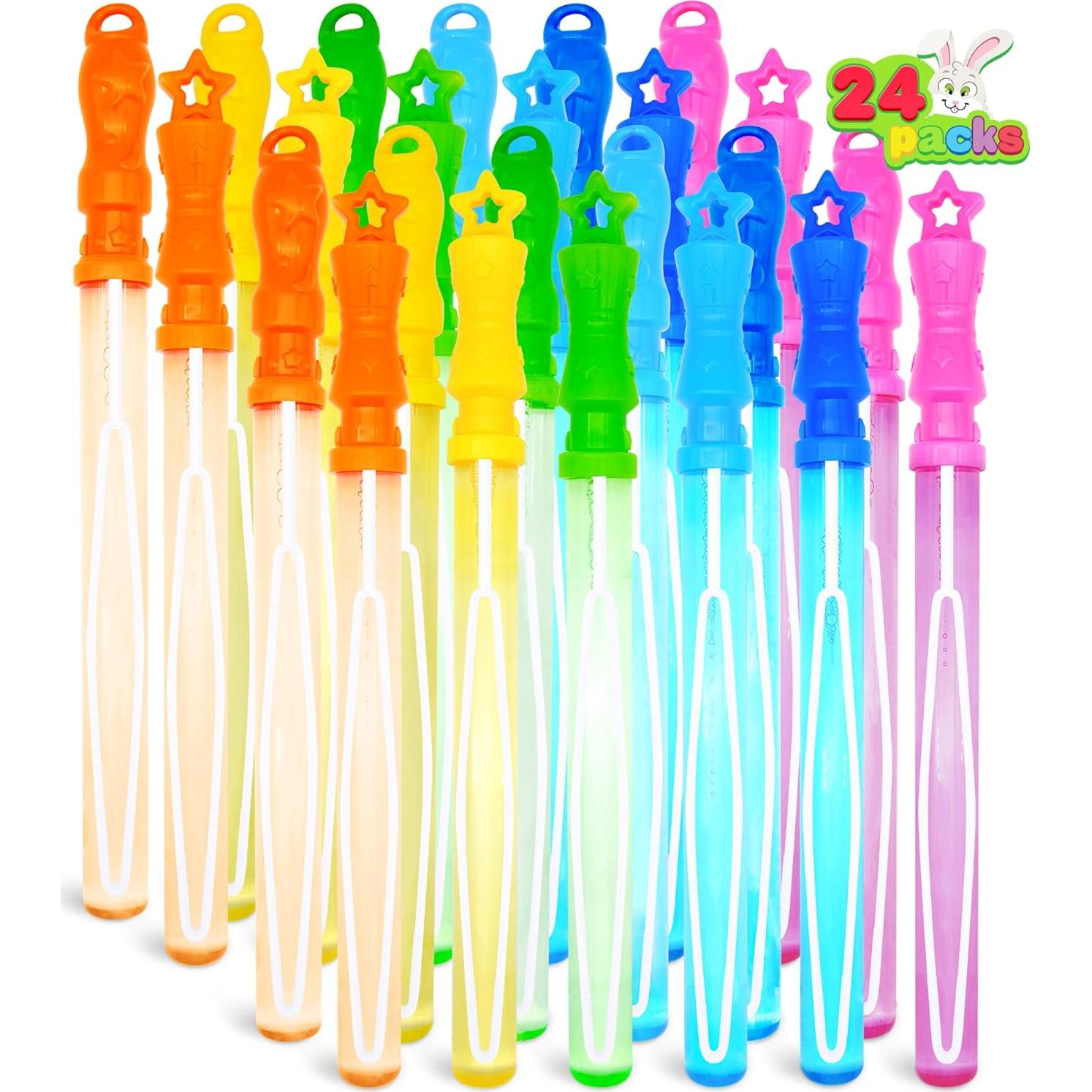 Varitas de Burbujas Gigantes JOYIN 24 Piezas 35,56 cm Colores