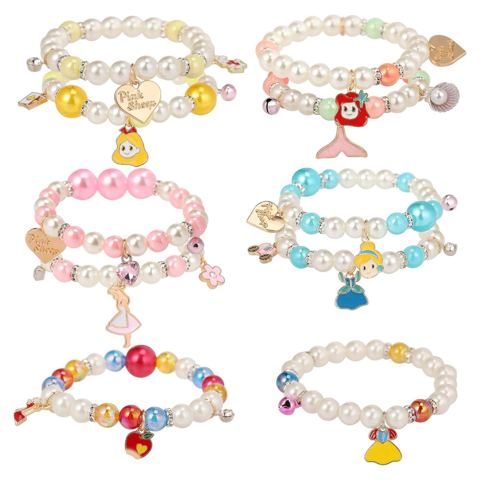 Pulseras de Princesa PinkSheep 10 Piezas para Niñas