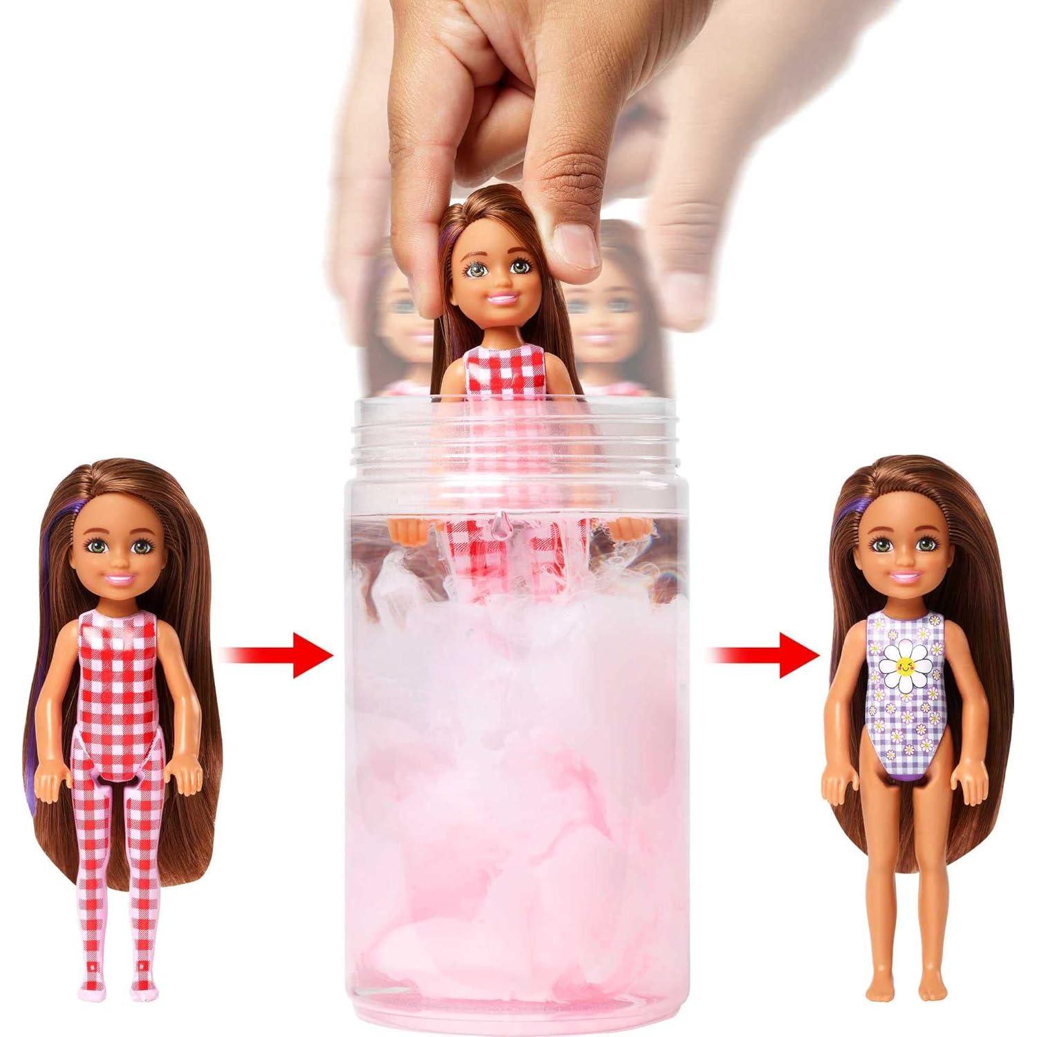 Color Reveal Small Doll & Accessories, Picnic Series, 6 Surprises, 1 Chelsea Doll (Styles May Vary)