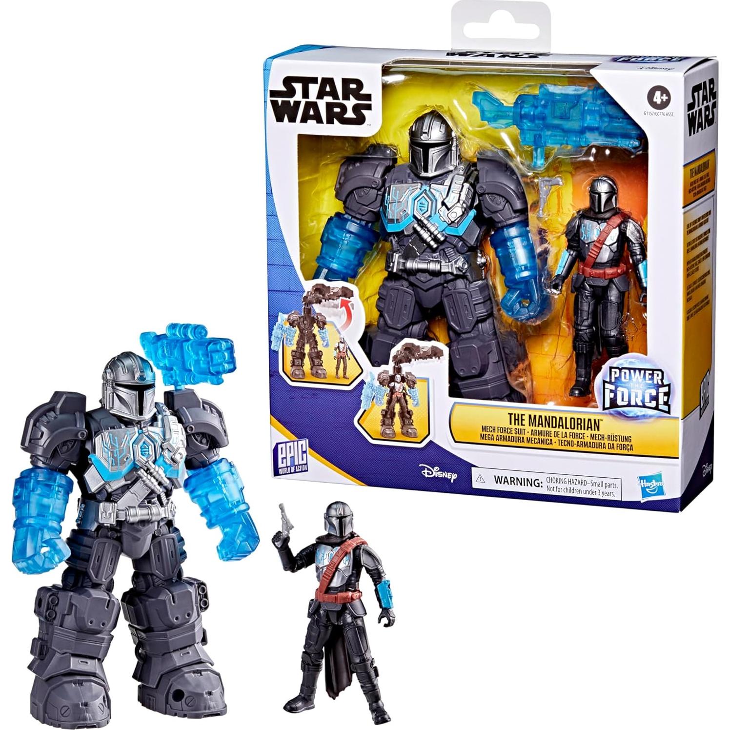 Traje Mech Mandaloriano Hasbro 16.5 cm y Figura 10 cm