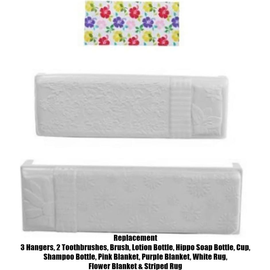 Accesorios Casa de Muñecas Barbie Mattel GRG93 - Baño y Mantas