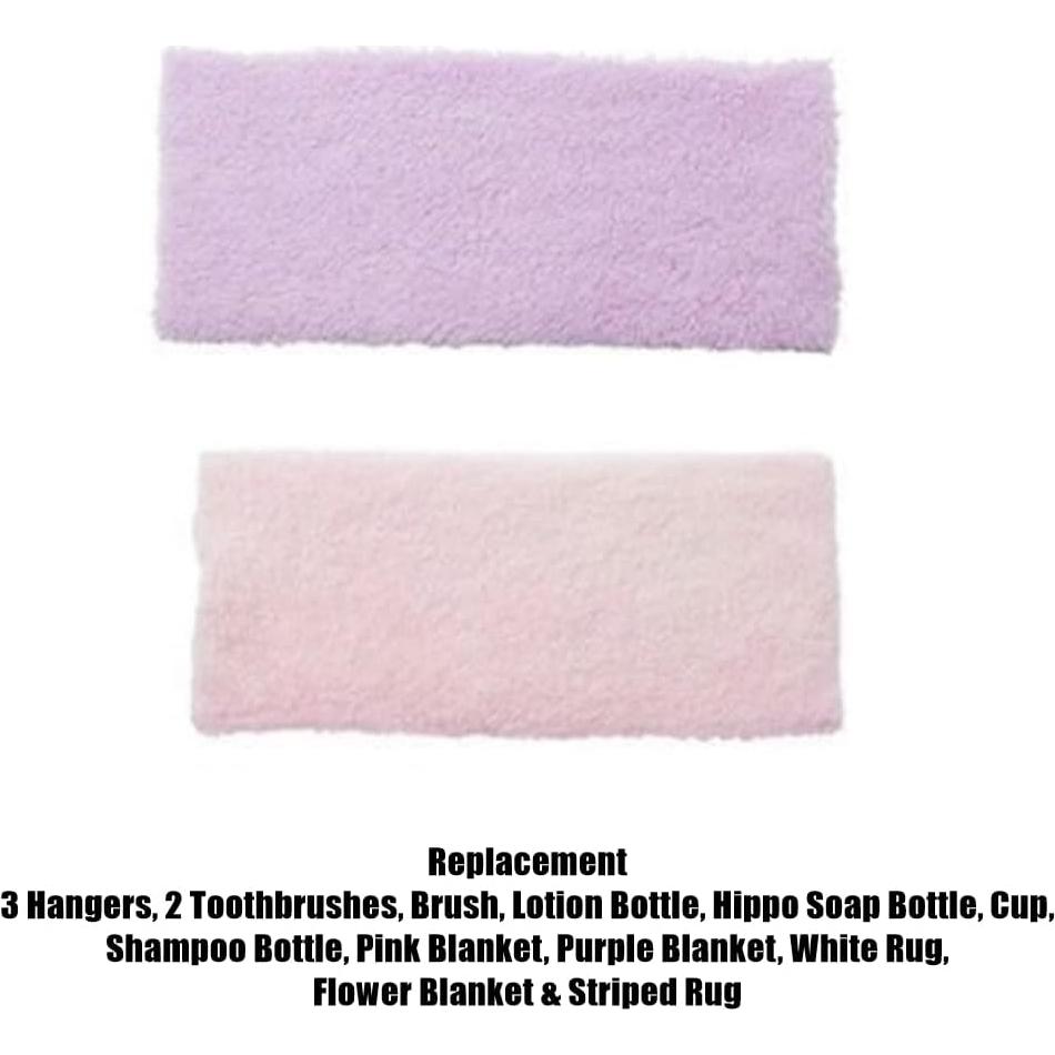 Accesorios Casa de Muñecas Barbie Mattel GRG93 - Baño y Mantas