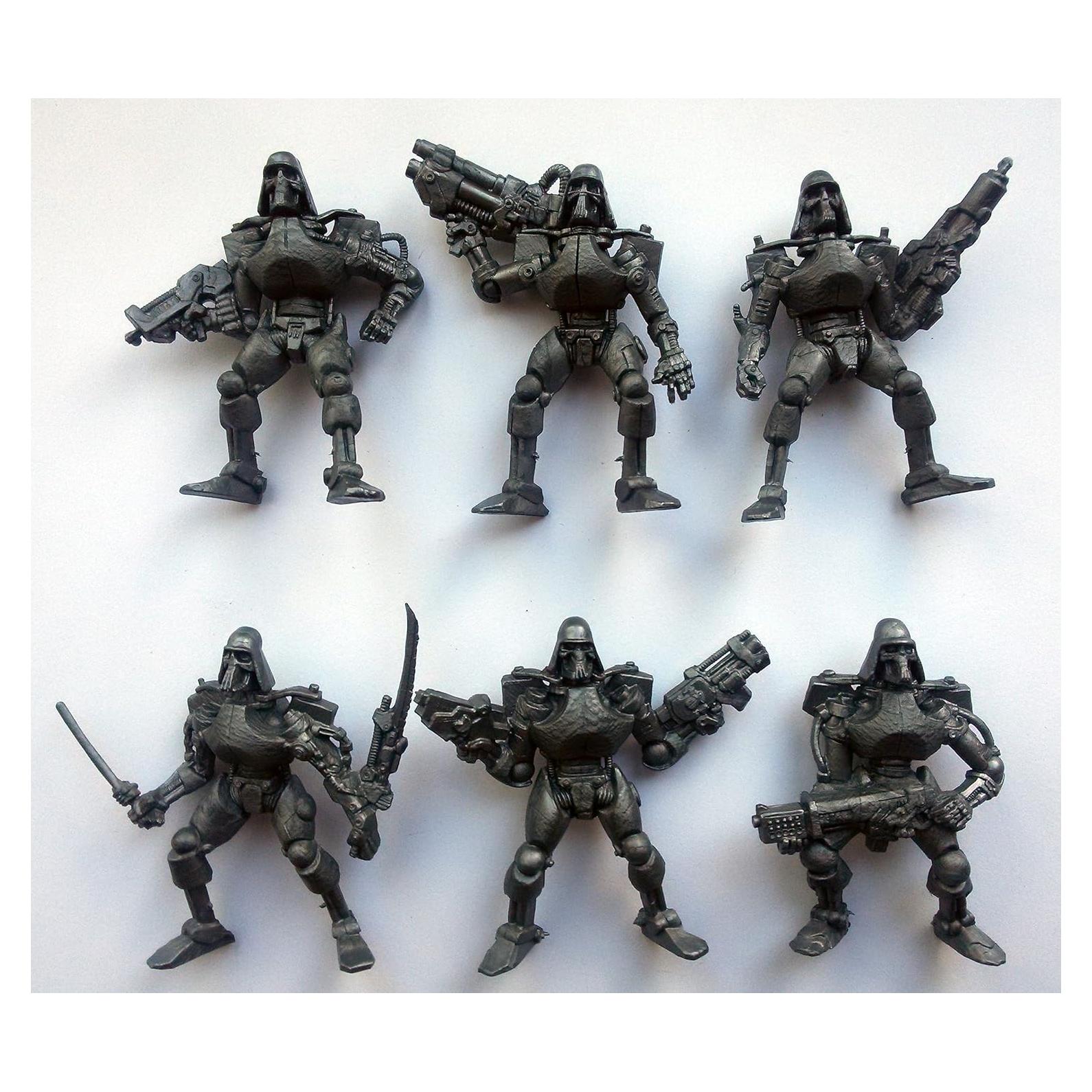 Esqueletos de Cyborg 54 mm Tehnolog - 6 Soldados de Juguete