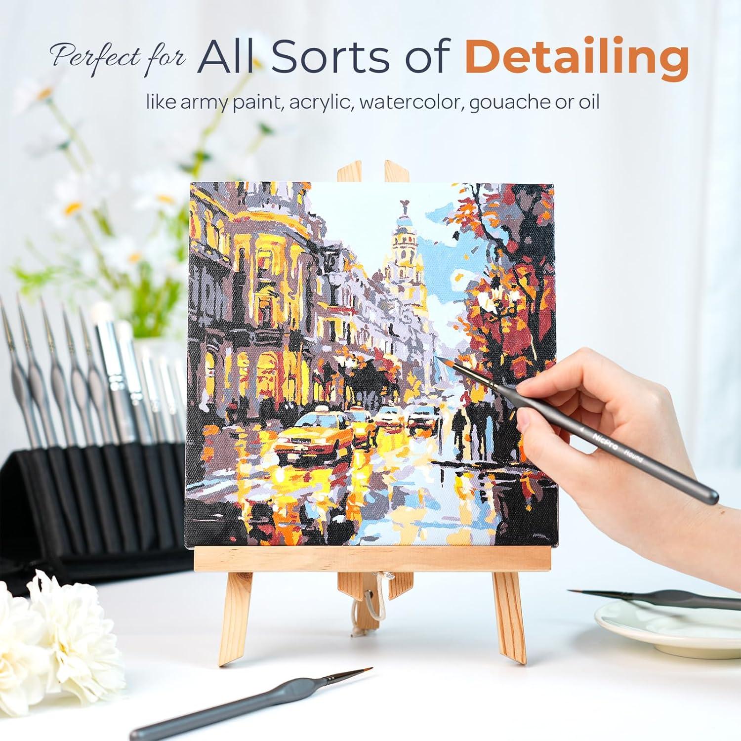 Juego de Pinceles de Pintura Nicpro - Set de 20 Pinceles