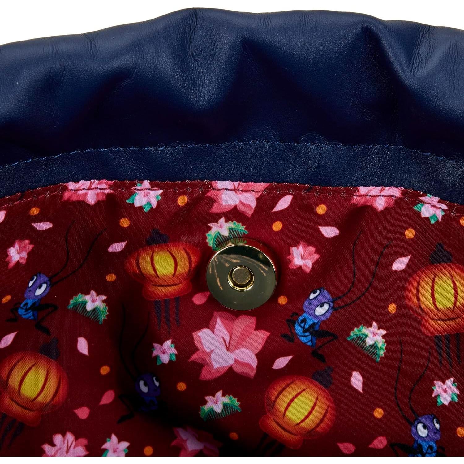 Bolsa Crossbody Loungefly Mulan Castillo con Fuegos Artificiales