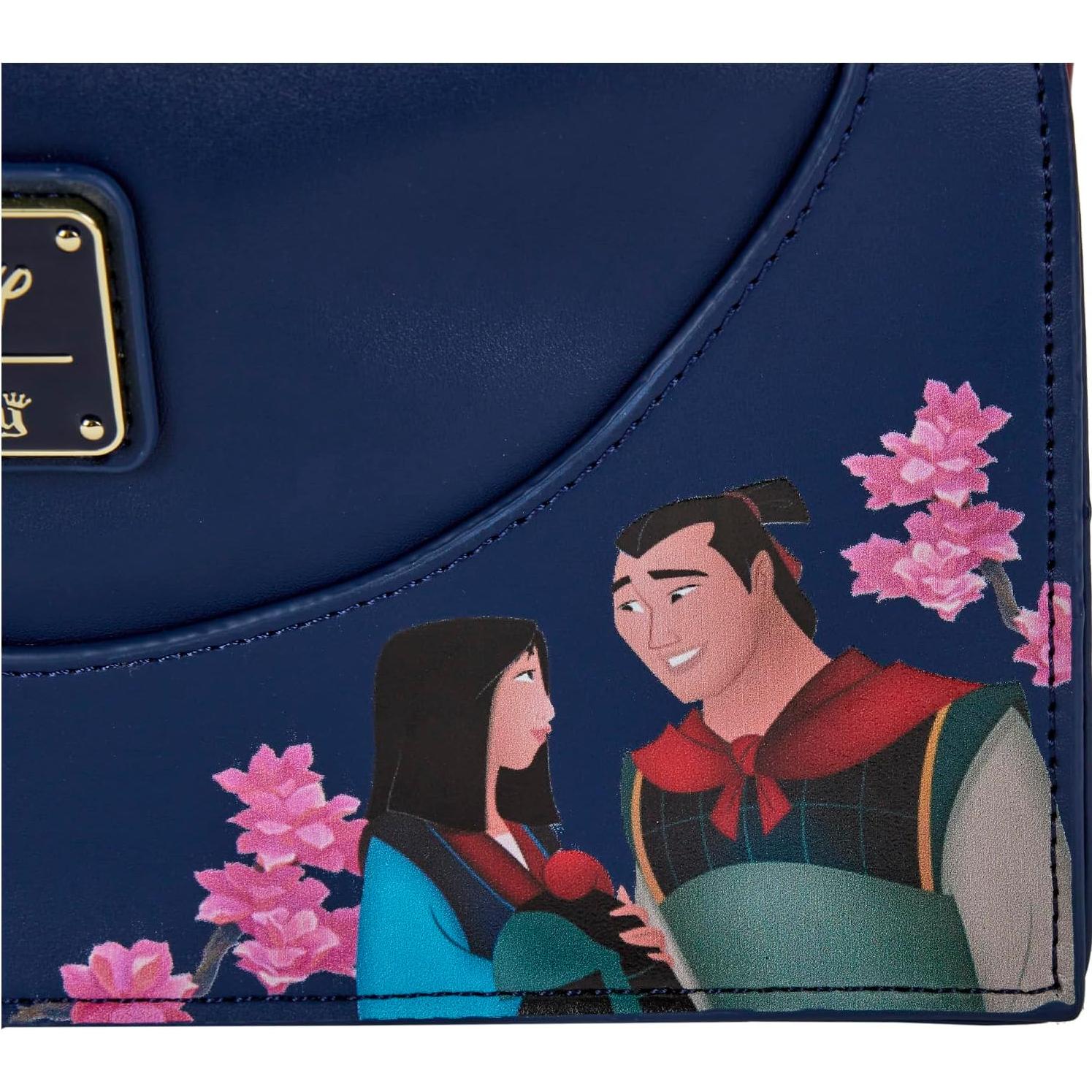 Bolsa Crossbody Loungefly Mulan Castillo con Fuegos Artificiales