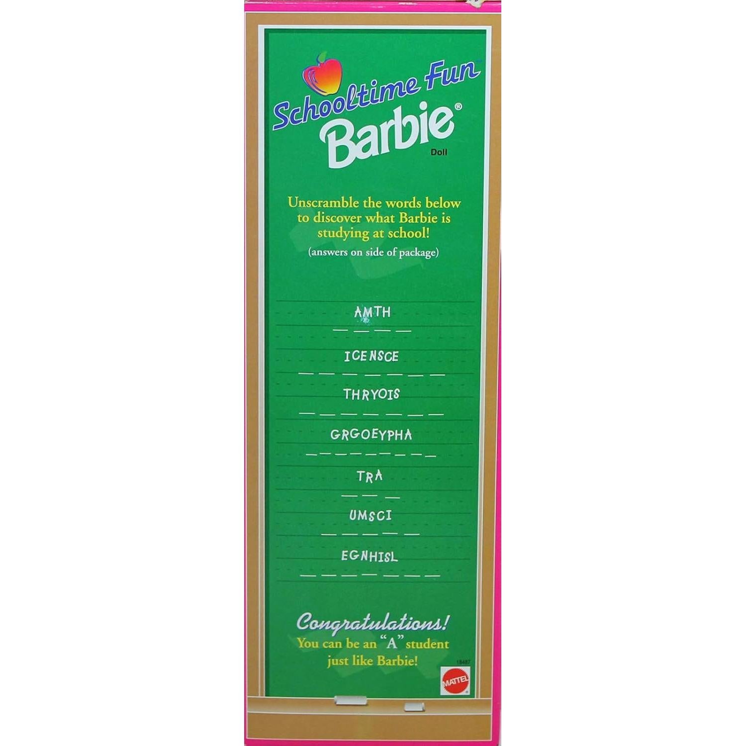 Muñeca Barbie Diversión Escolar Mattel 1997 con Accesorios