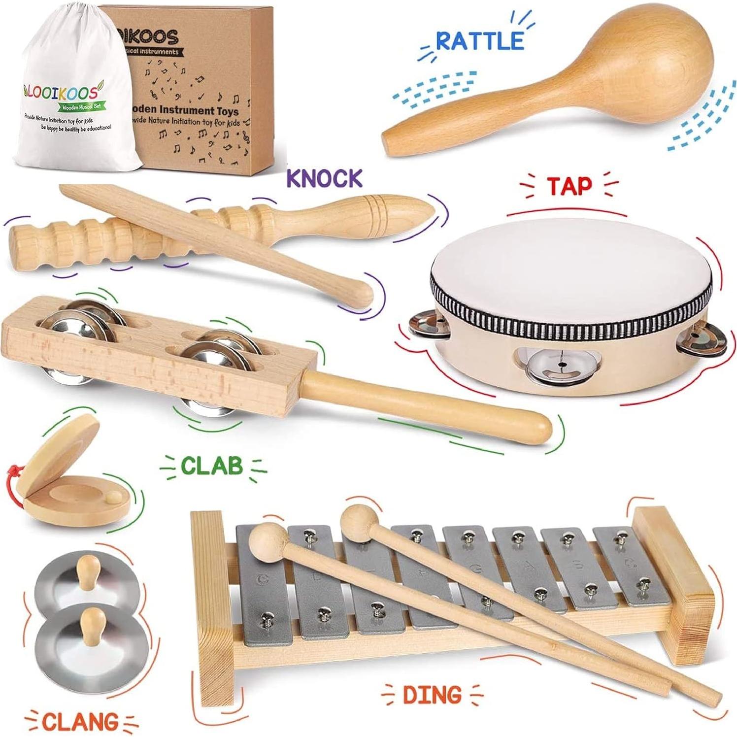 Set de Instrumentos Musicales LOOIKOOS para Niños 1-3 Años