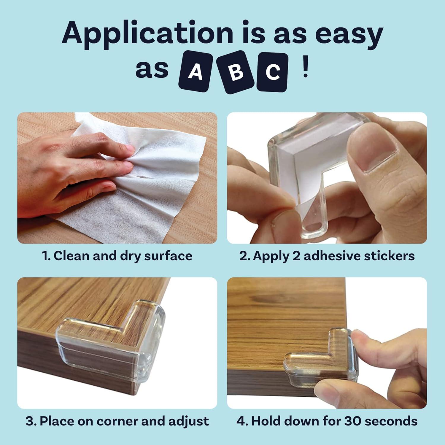 Protector de Esquinas CalMyotis 24 Piezas PVC Transparente