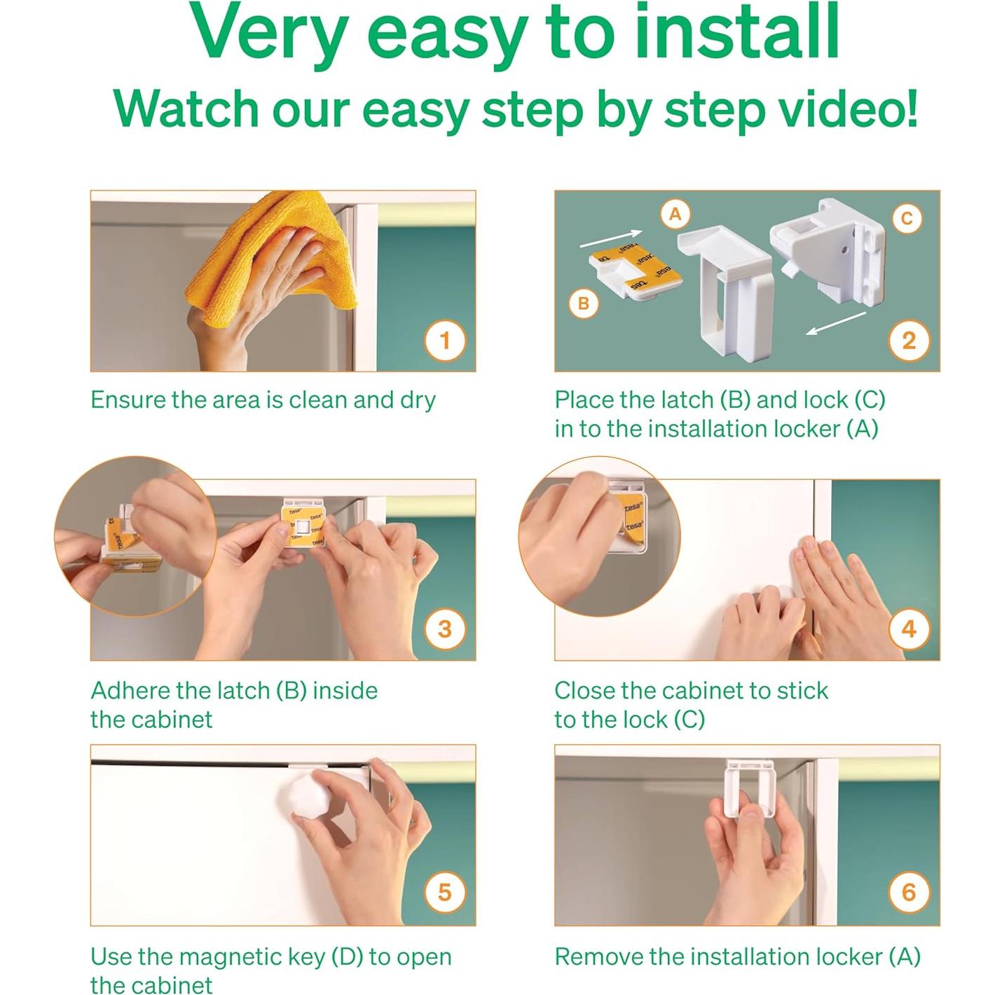 Cerraduras Magnéticas LoveNoobs 20 Piezas para Niños