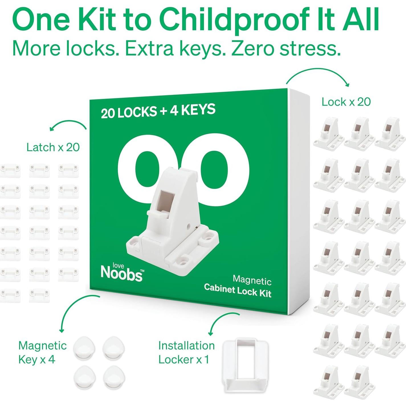 Cerraduras Magnéticas LoveNoobs 20 Piezas para Niños