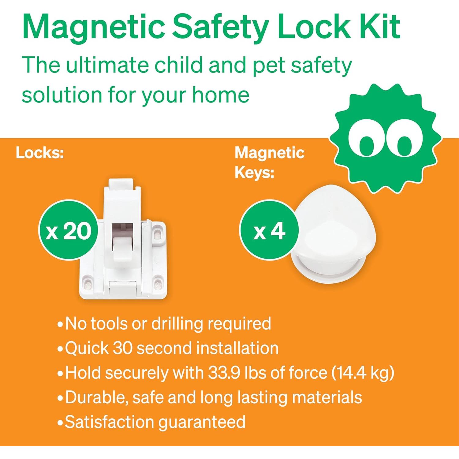 Cerraduras Magnéticas LoveNoobs 20 Piezas para Niños