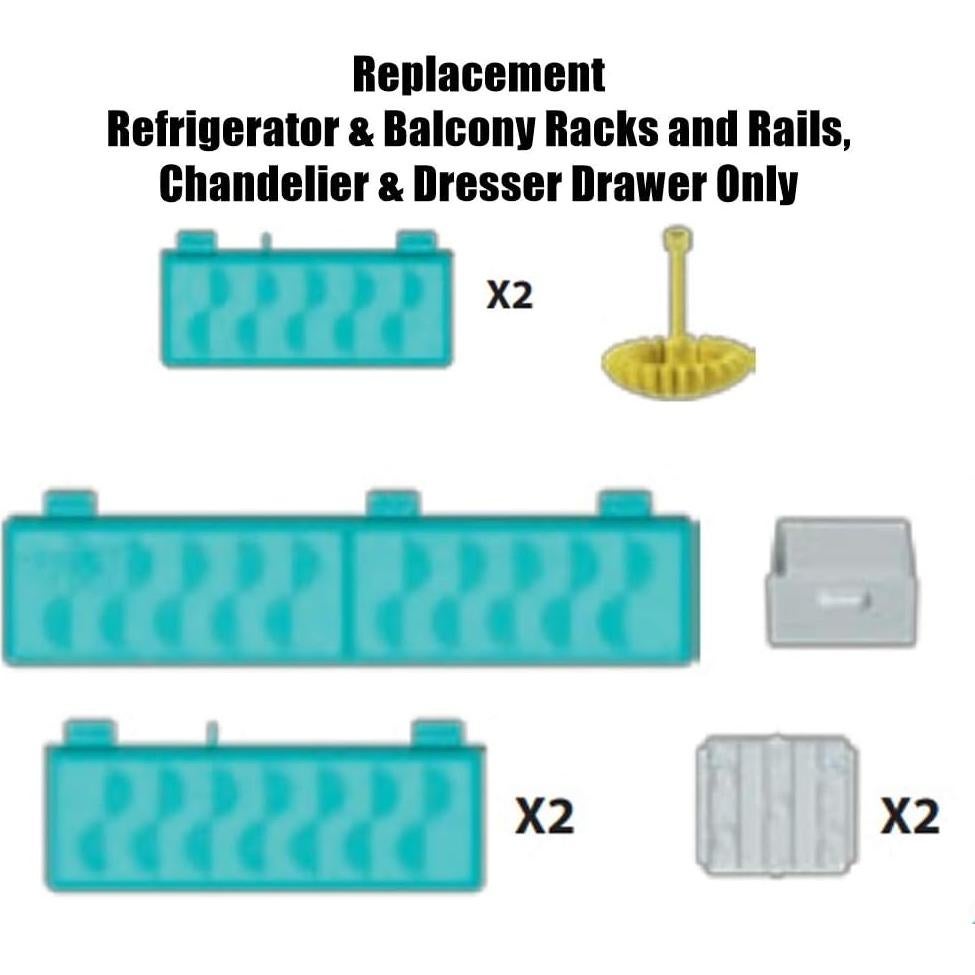 Piezas de Repuesto Barbie Dreamhouse FHY73 - Estantes y Barandillas