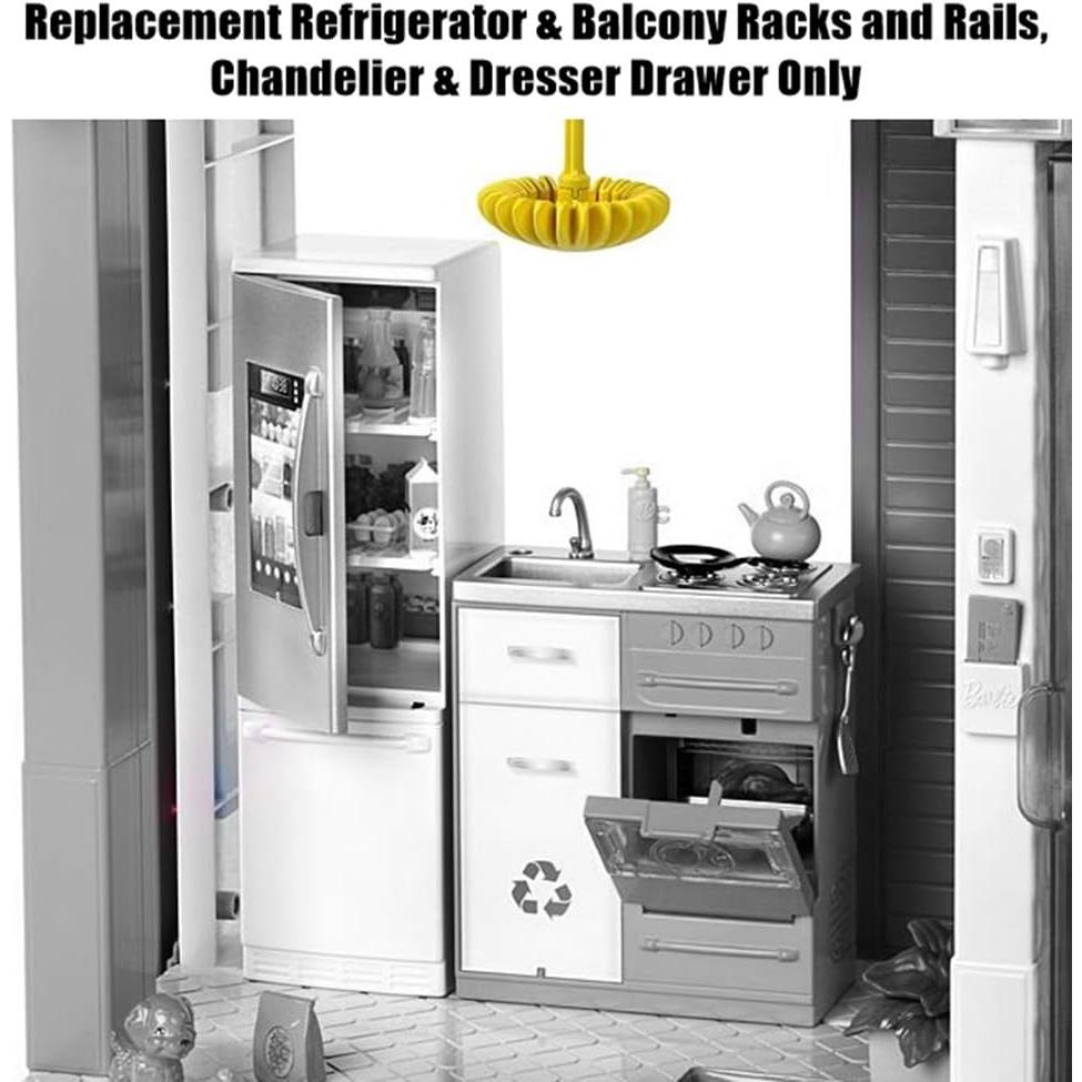 Piezas de Repuesto Barbie Dreamhouse FHY73 - Estantes y Barandillas