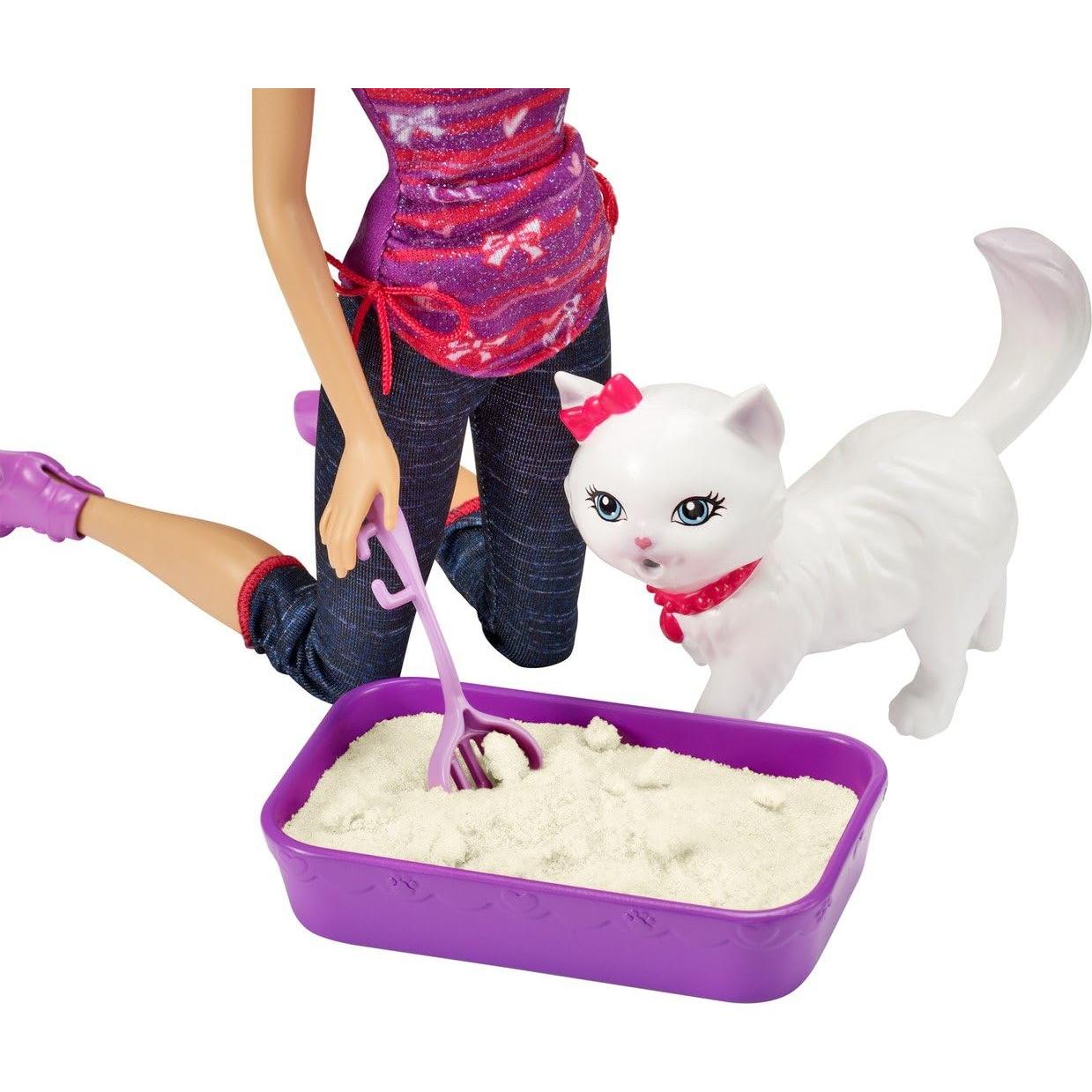 Muñeca Barbie Entrenamiento Baño Blissa con Mascota