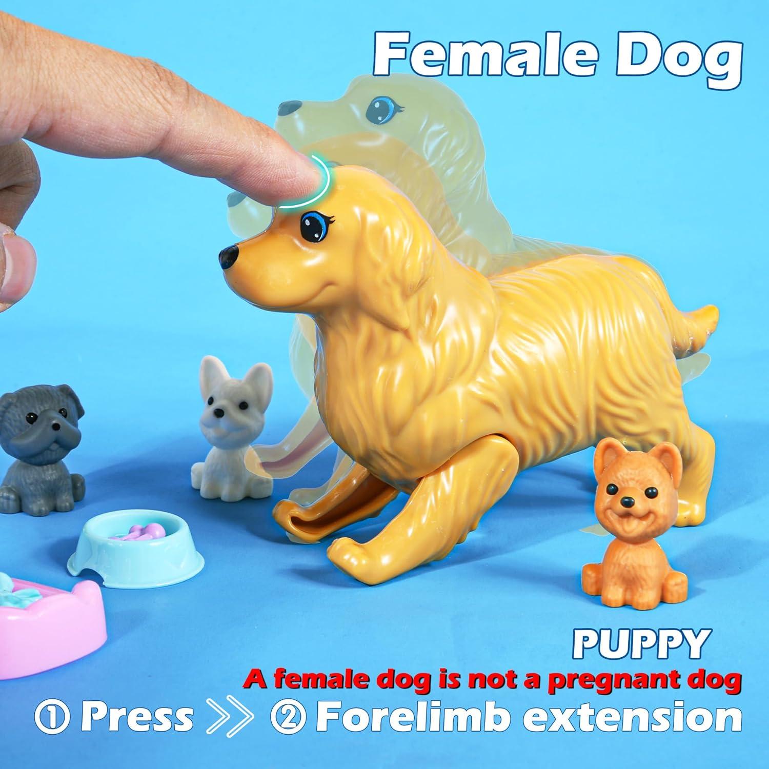 Juego de Muñecas Familiar Ibayda - 6 Personajes y Mascotas