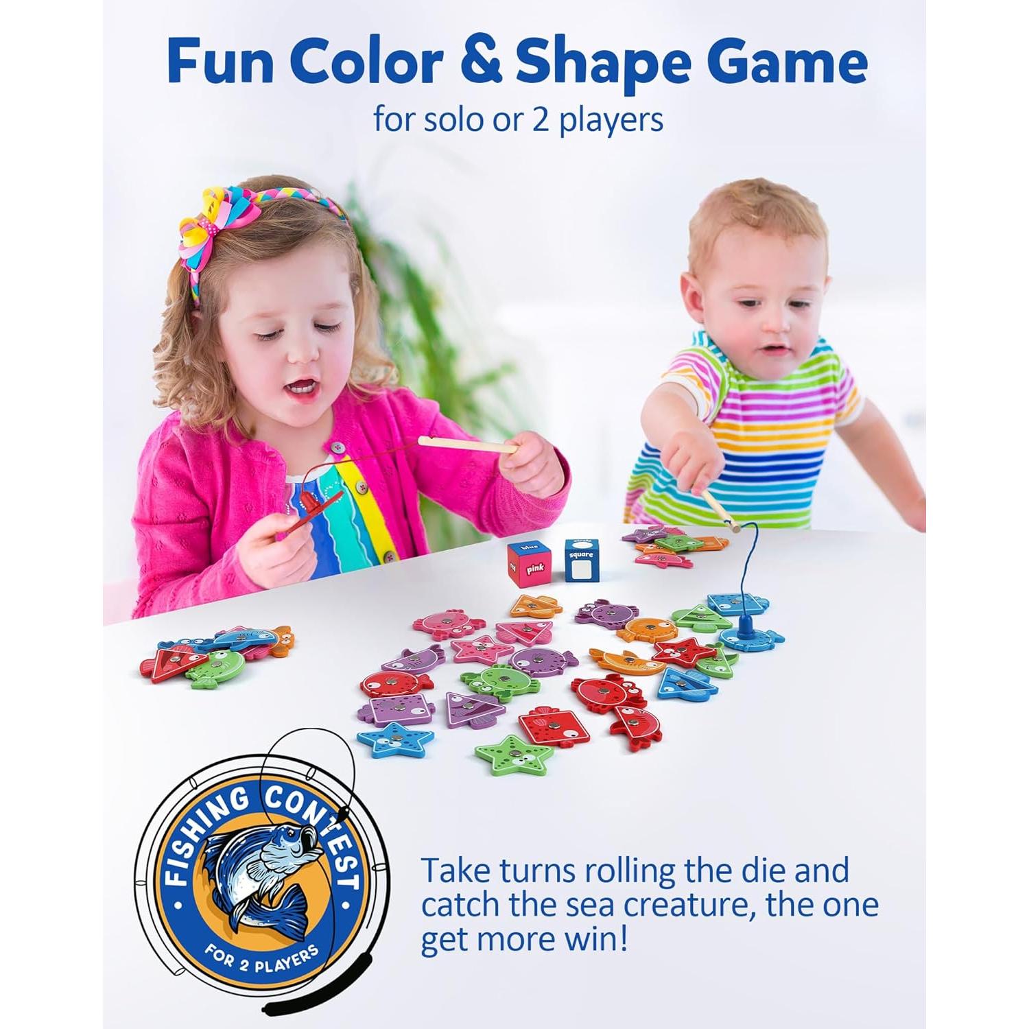 Juguete Montessori Coogam Pesca Magnética Madera 3 Años