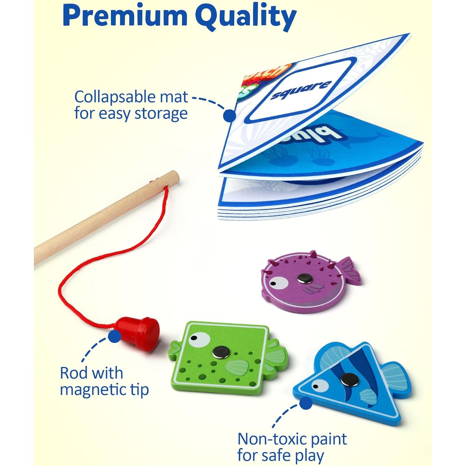 Juguete Montessori Coogam Pesca Magnética Madera 3 Años